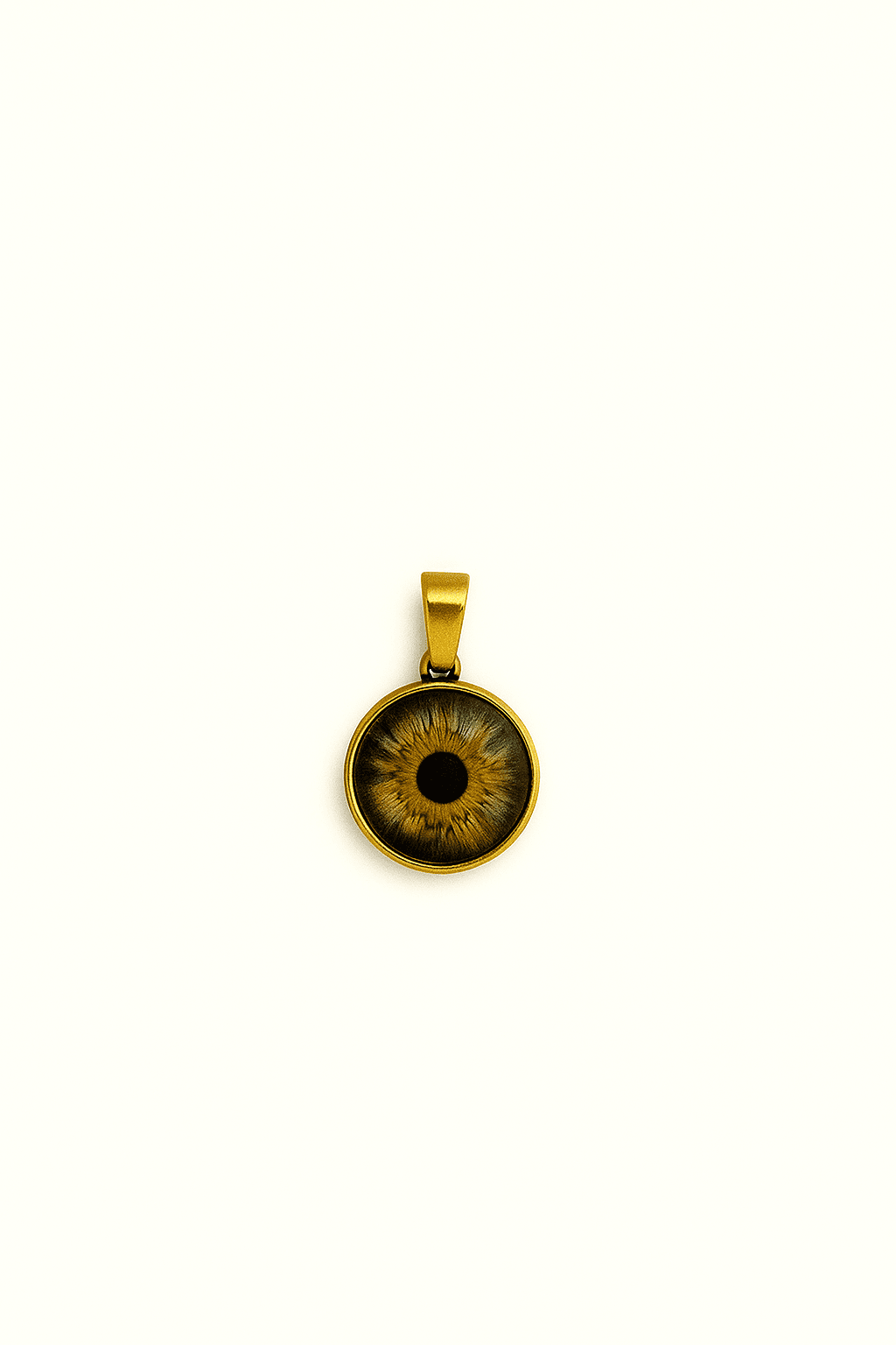 İris Gold Kaplama Çelik Kolye - Kişiye Özel 14MM
