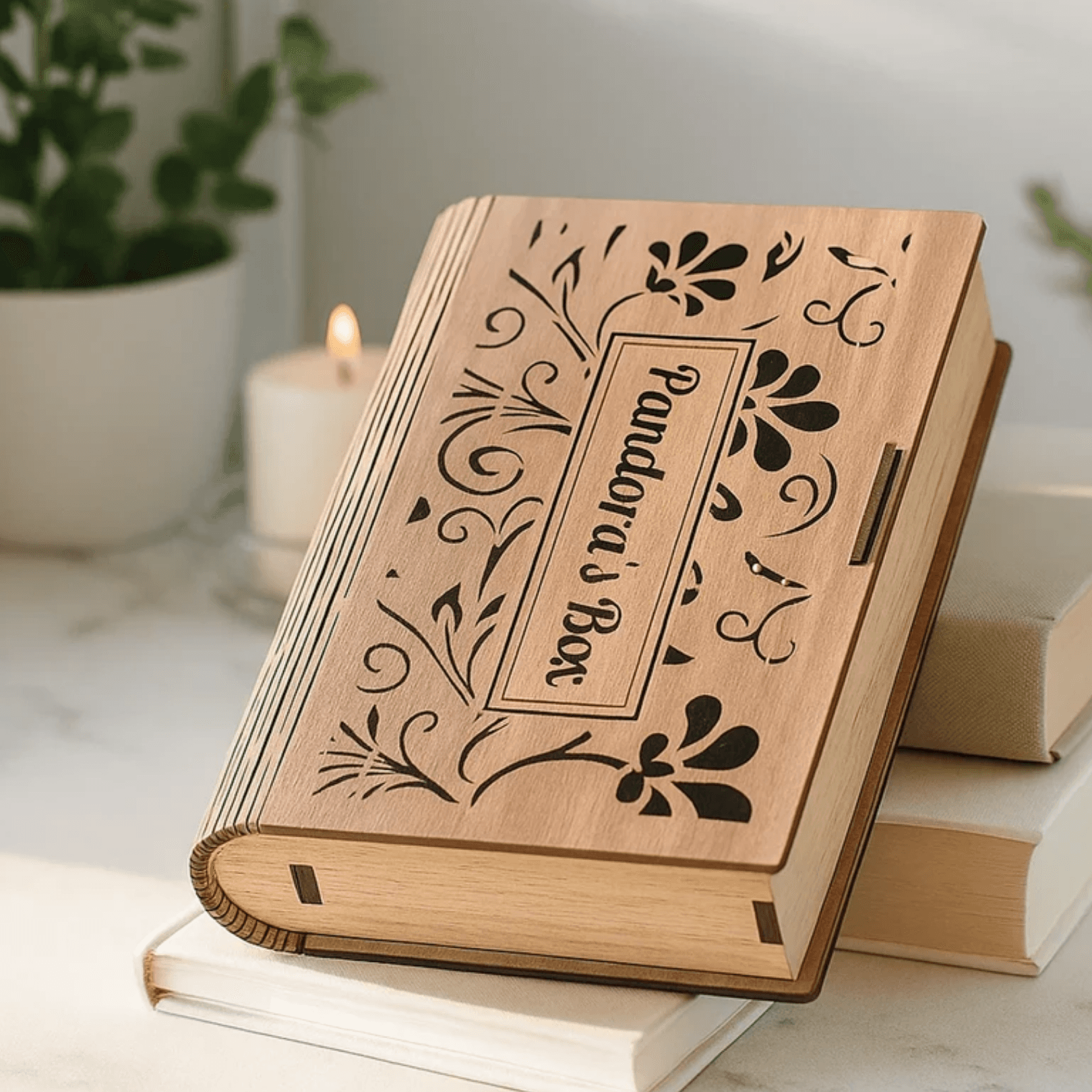 Kişiselleştirilebilir Kitap Kutusu - Dekoratif Kitap Saklama Kutusu