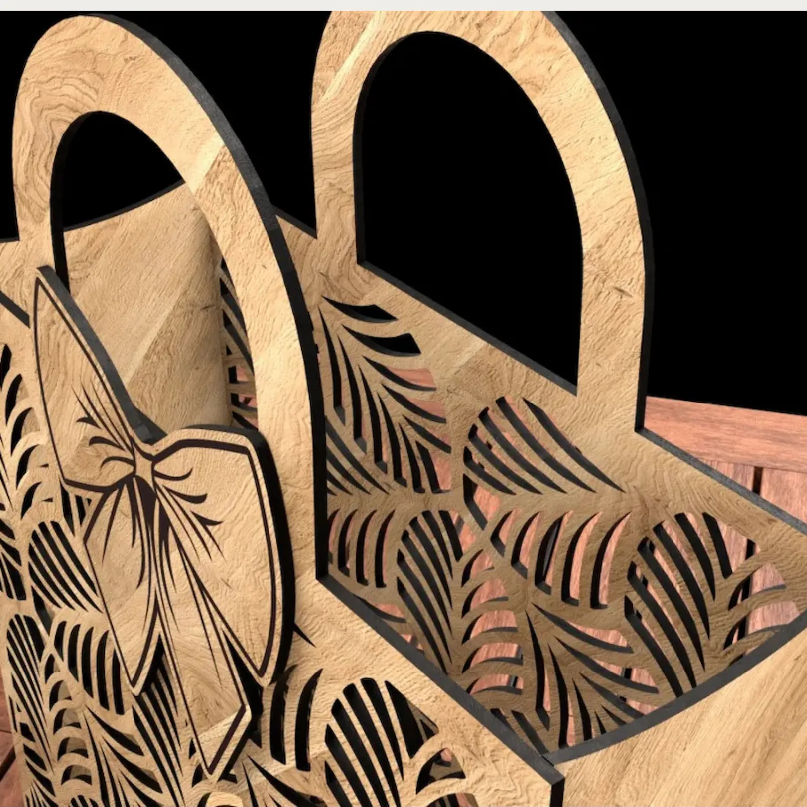 Lazer Kesim ve El Yapımı Kişiselleştirilebilir Hediye Çantası