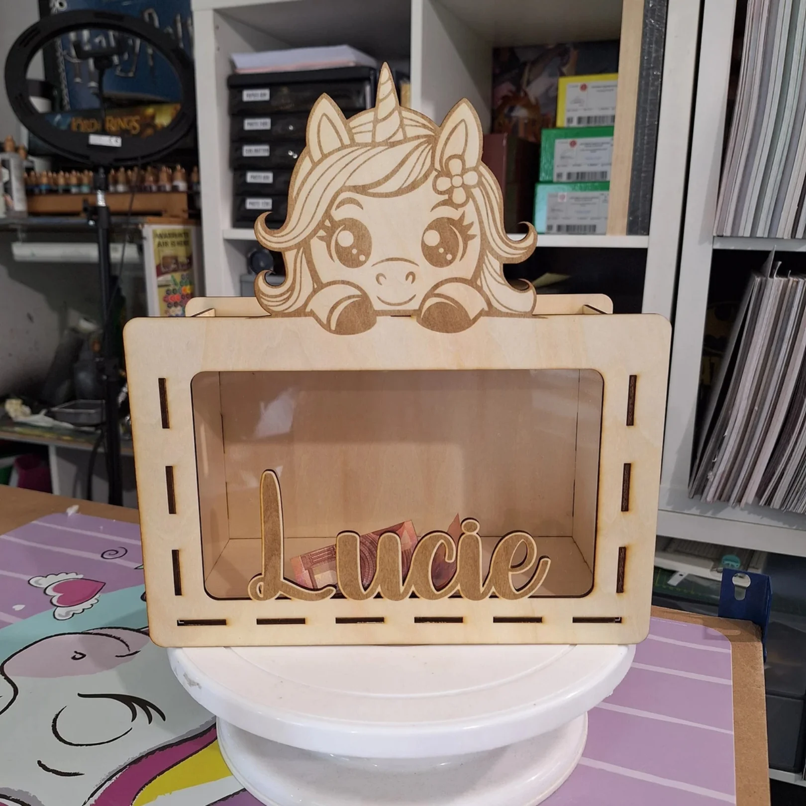 Unicorn Para Kutusu - Çocuğunuz İçin Kişiselleştirilebilir Kumbara