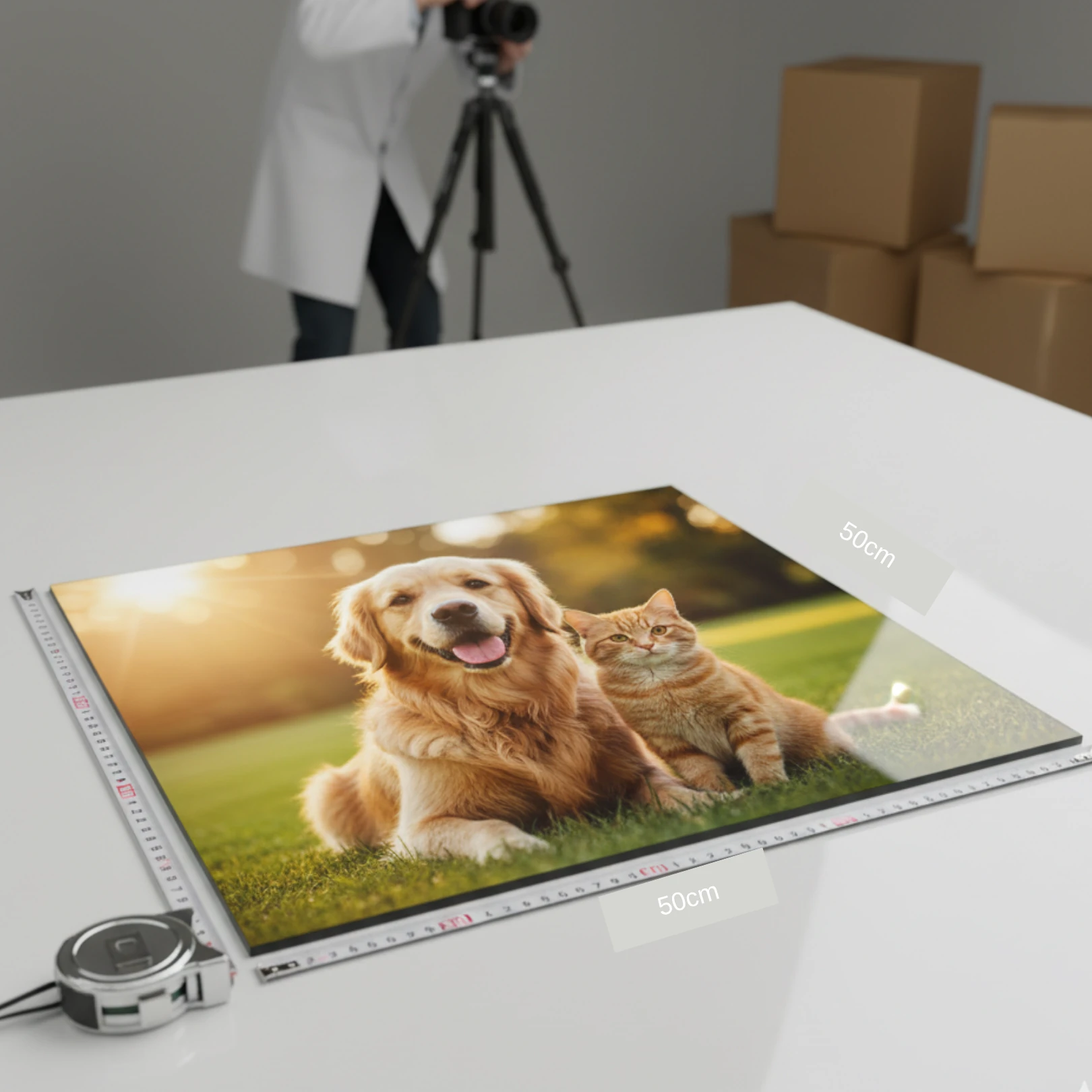 Kare Kişiye Özel Cam Tablo - 50cm 50cm