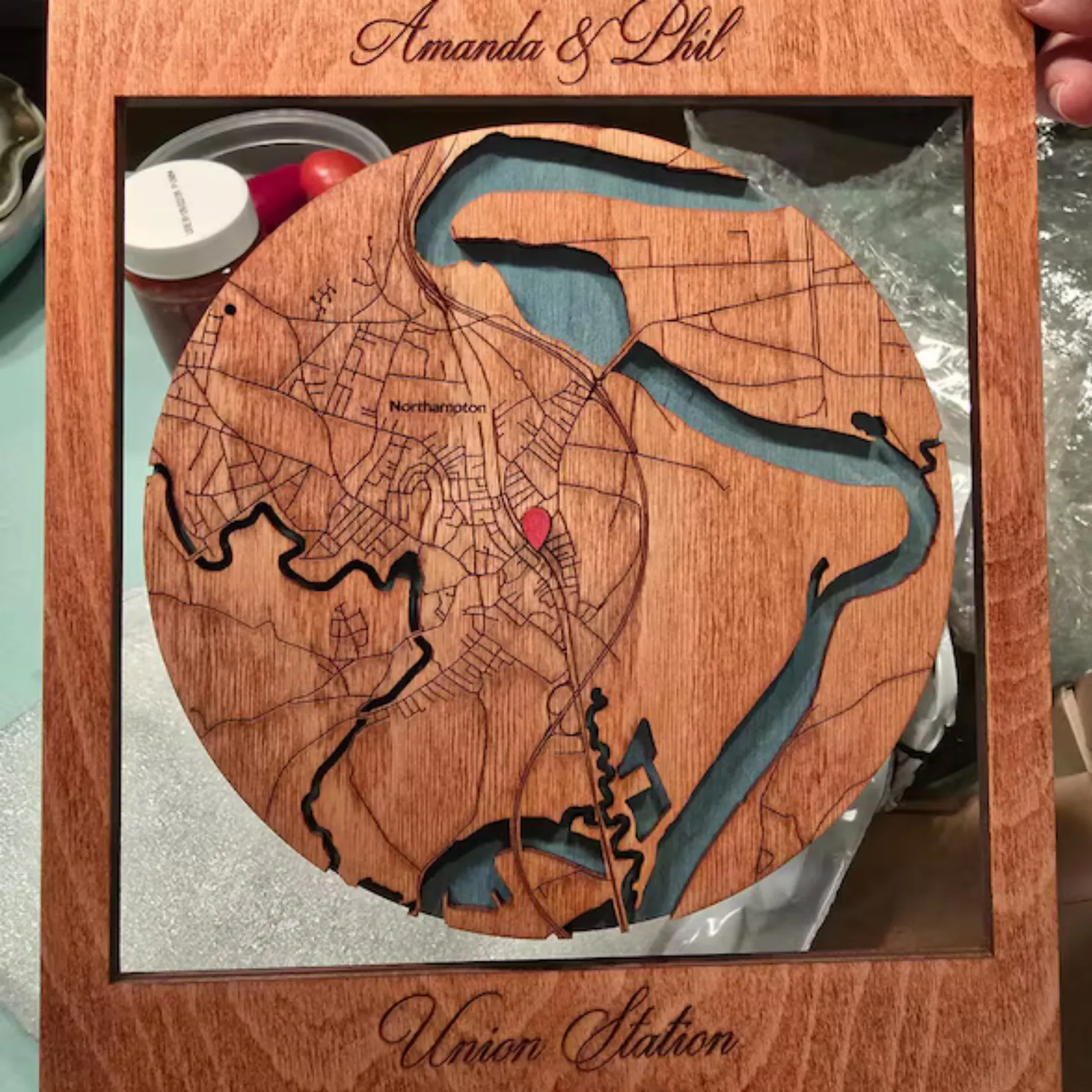 Kişiselleştirilebilir Yuvarlak Konum Tablosu - Şehir - Buluşma - İlk Görüş Kişiye Özel Hediye