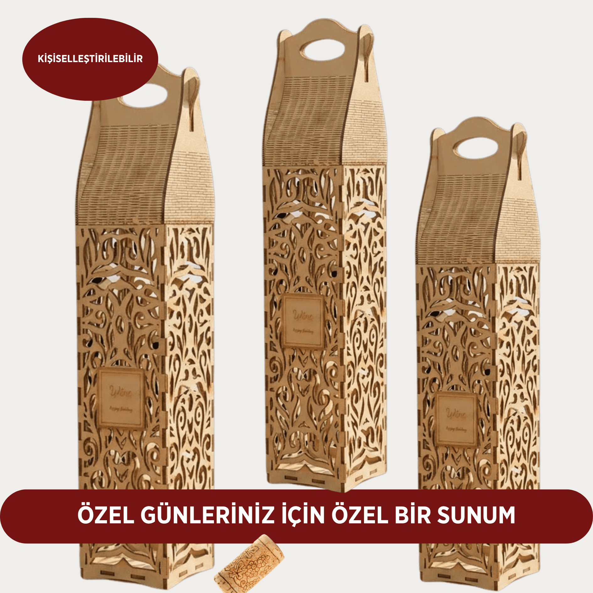 Kişiselleştirilebilir Şarap Kutusu - Özel Gününüz İçin Özel Bir Sunum