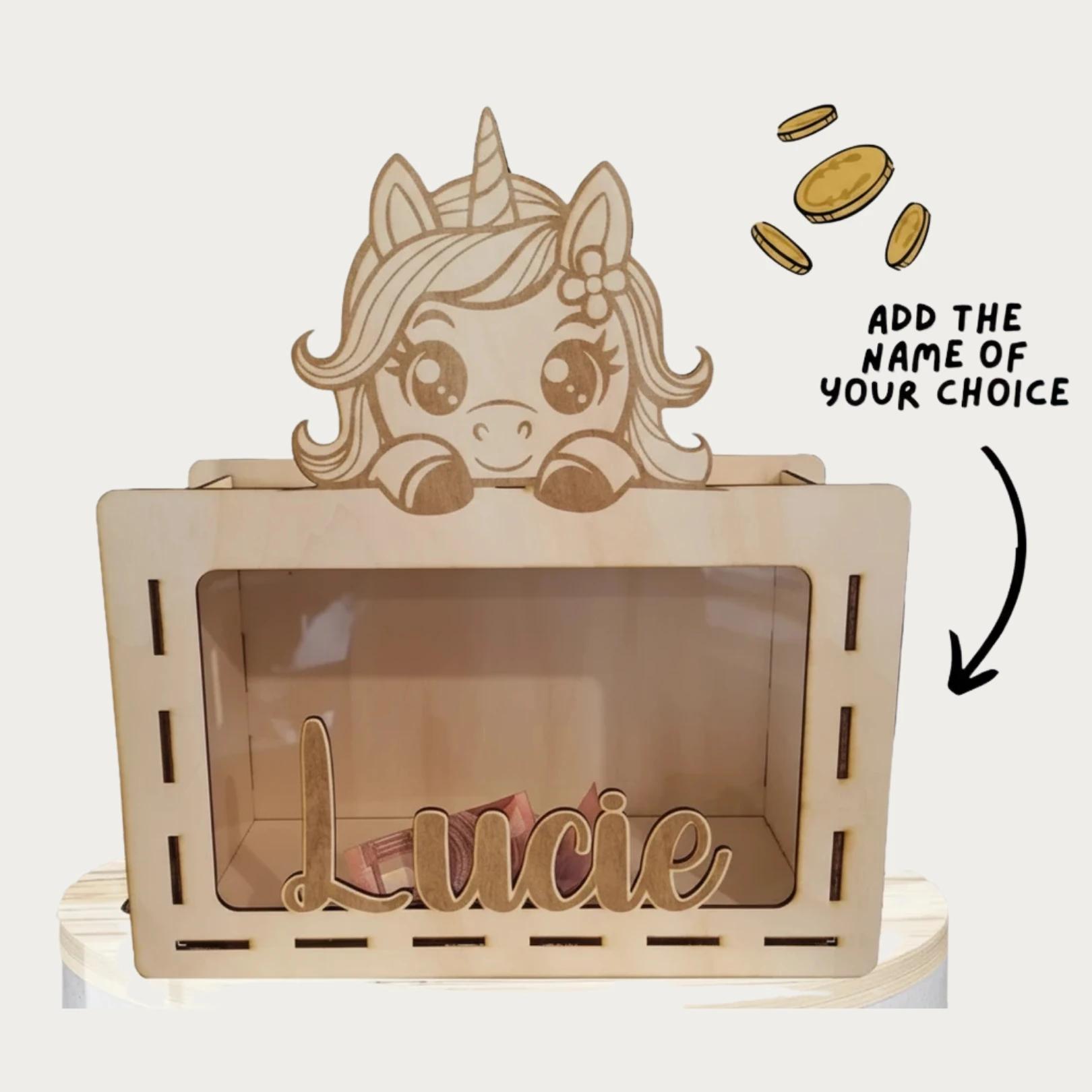 Unicorn Para Kutusu - Çocuğunuz İçin Kişiselleştirilebilir Kumbara