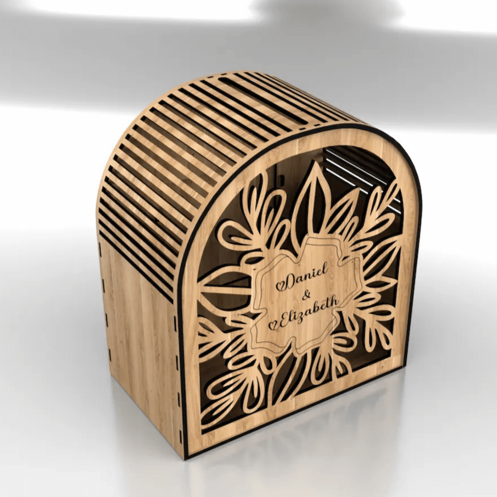 Düğün Zarf Kutusu - Dekoratif Para Sandığı - Kişiye Özel Hediyelik Kutu