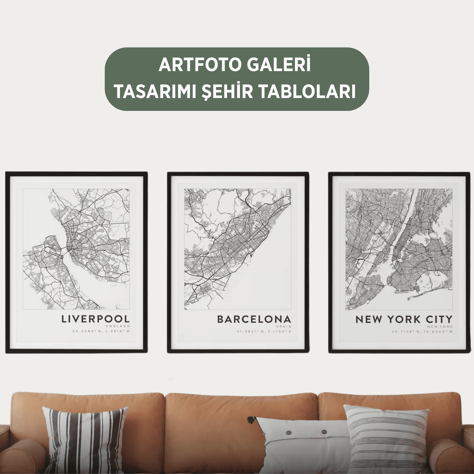 Şehir - Ülke Haritası Tablo - Evinizin Havasını Değiştirecek Eşsiz Tasarımlar