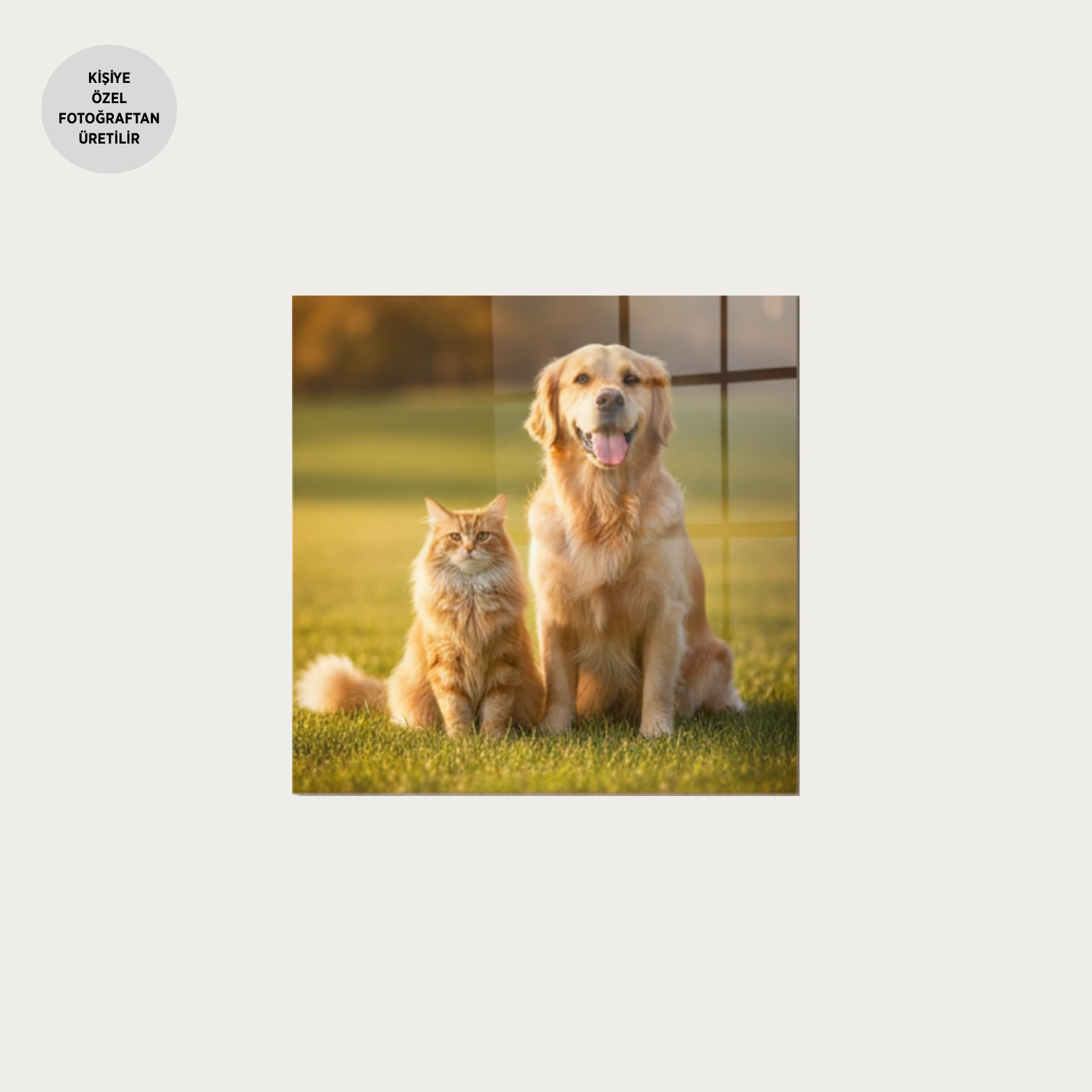 Kare Kişiye Özel Cam Tablo - 50cm 50cm