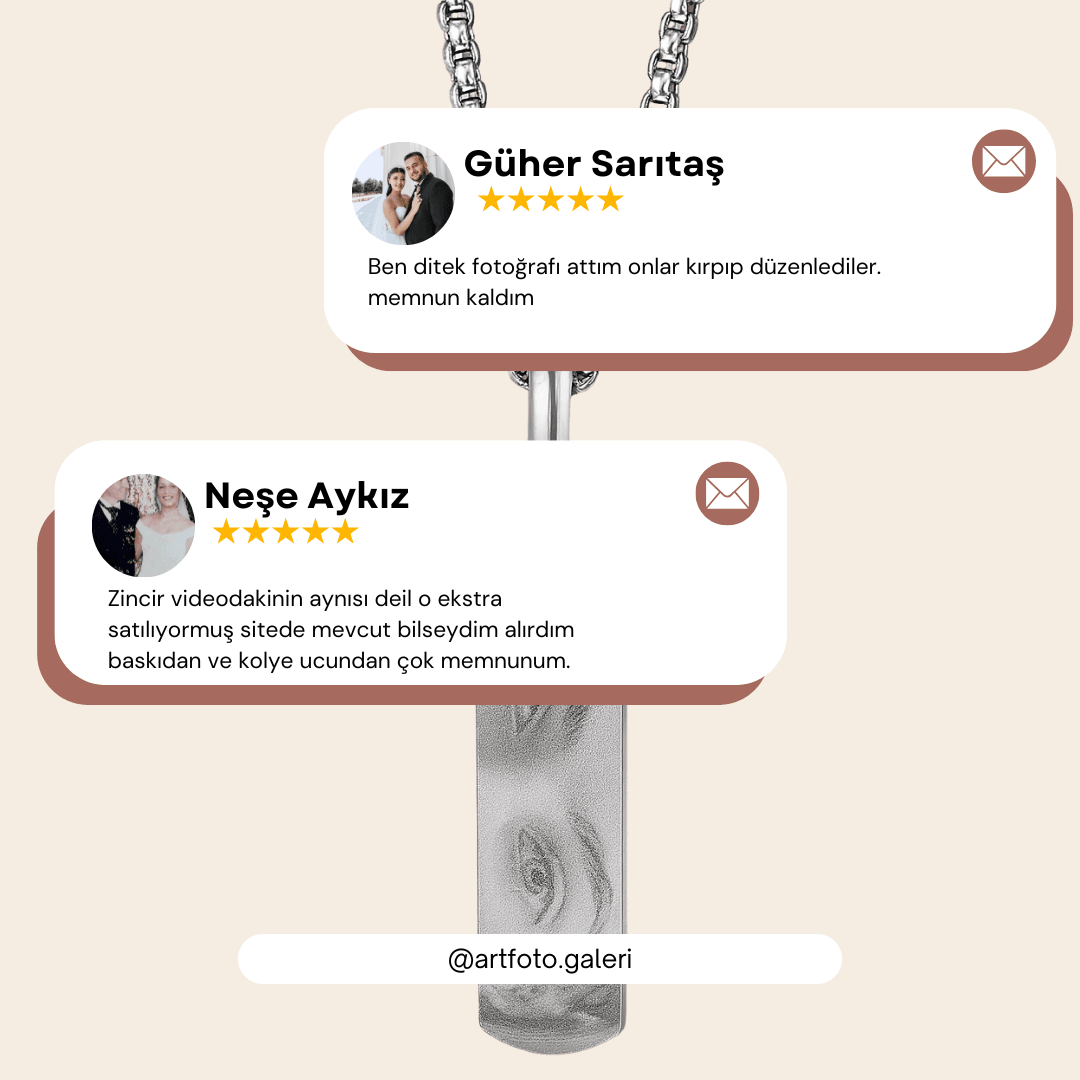 Göz / Bakış Fotoğraflı Kolye - Kişiye Özel Ürün