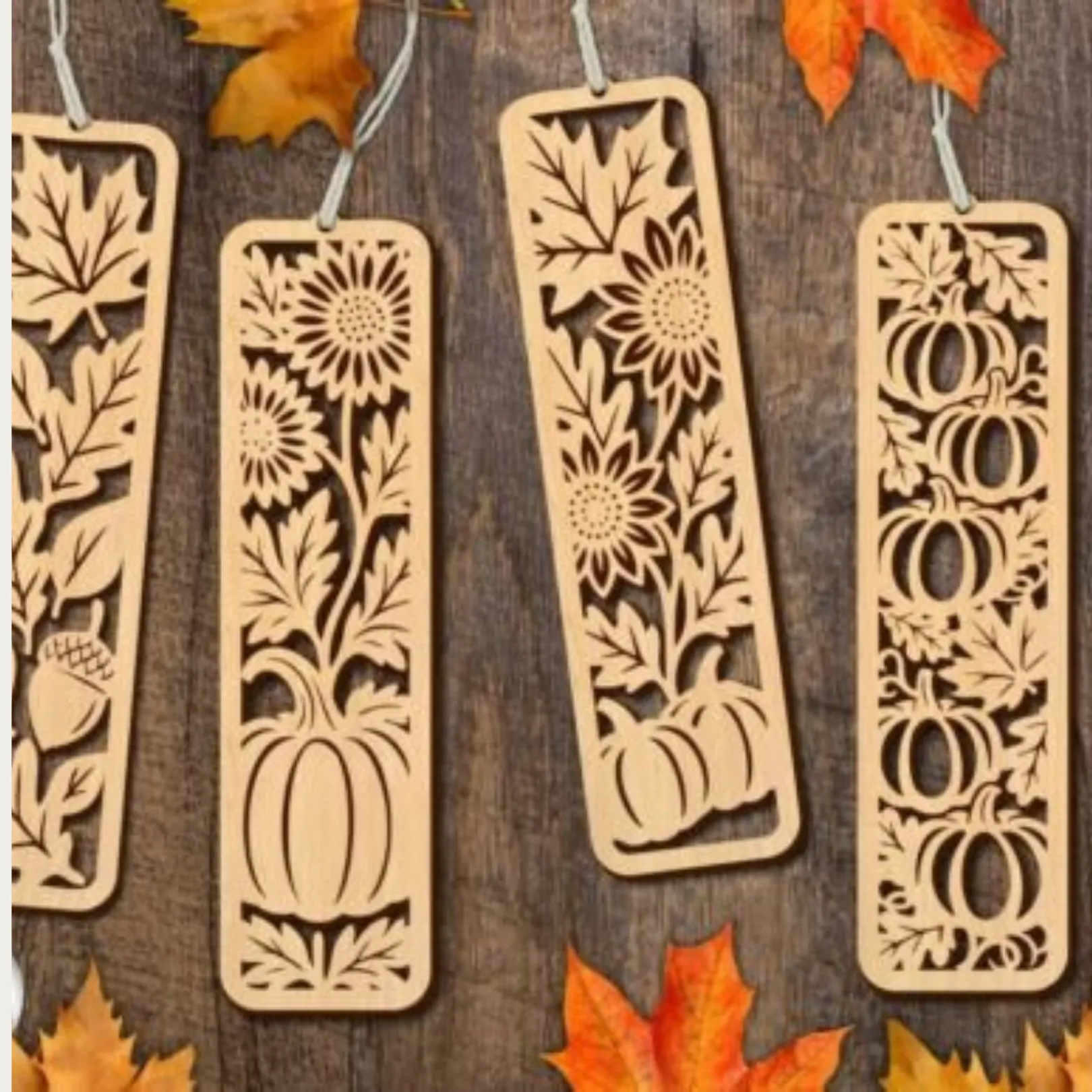 Sonbahar Temalı 5 Adet Kitap Ayracı