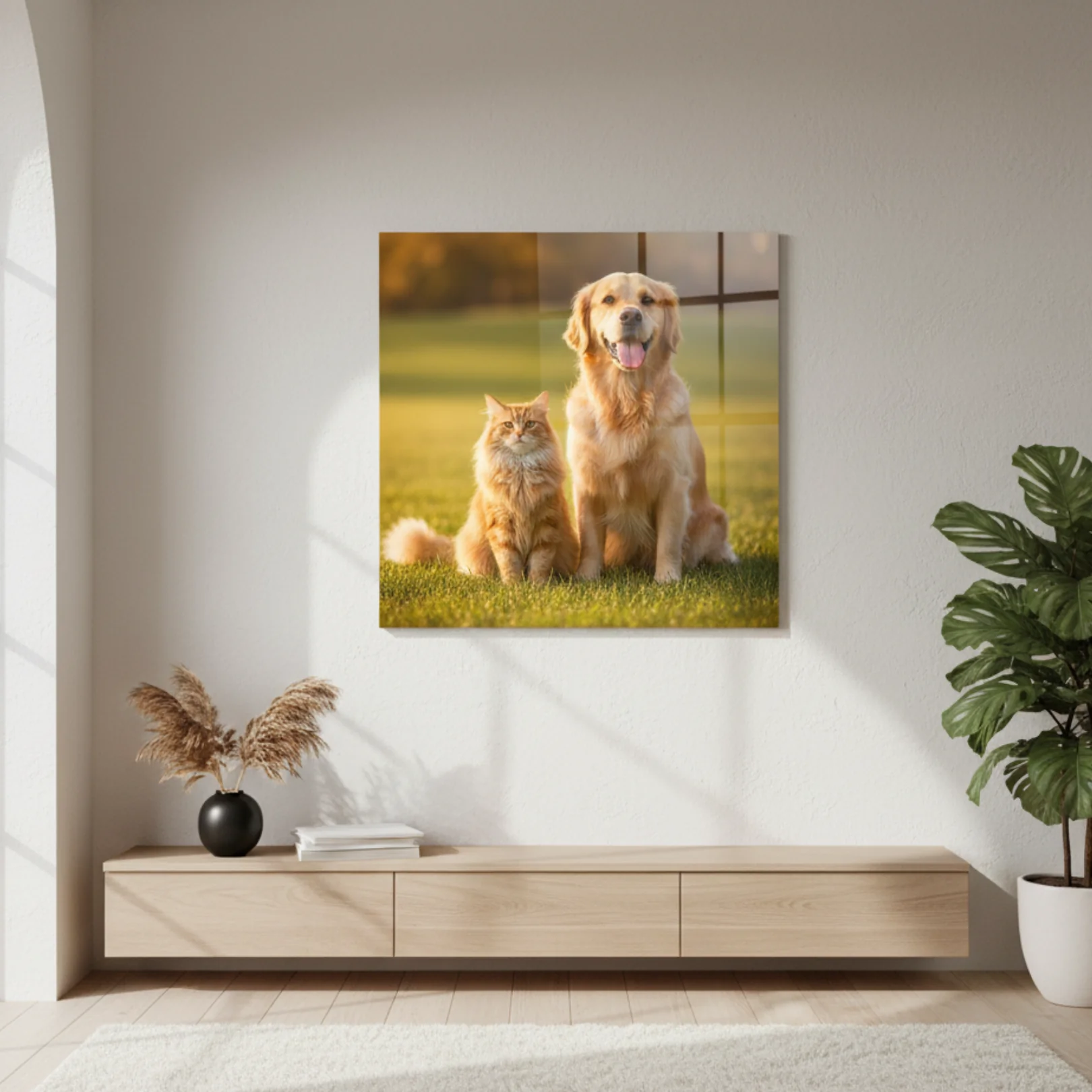 Kare Kişiye Özel Cam Tablo - 50cm 50cm