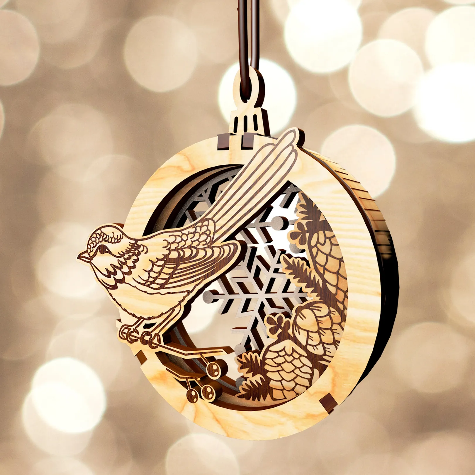 3 Boyutlu 9 Farklı Temada Yılbaşı Ağacı Süsü