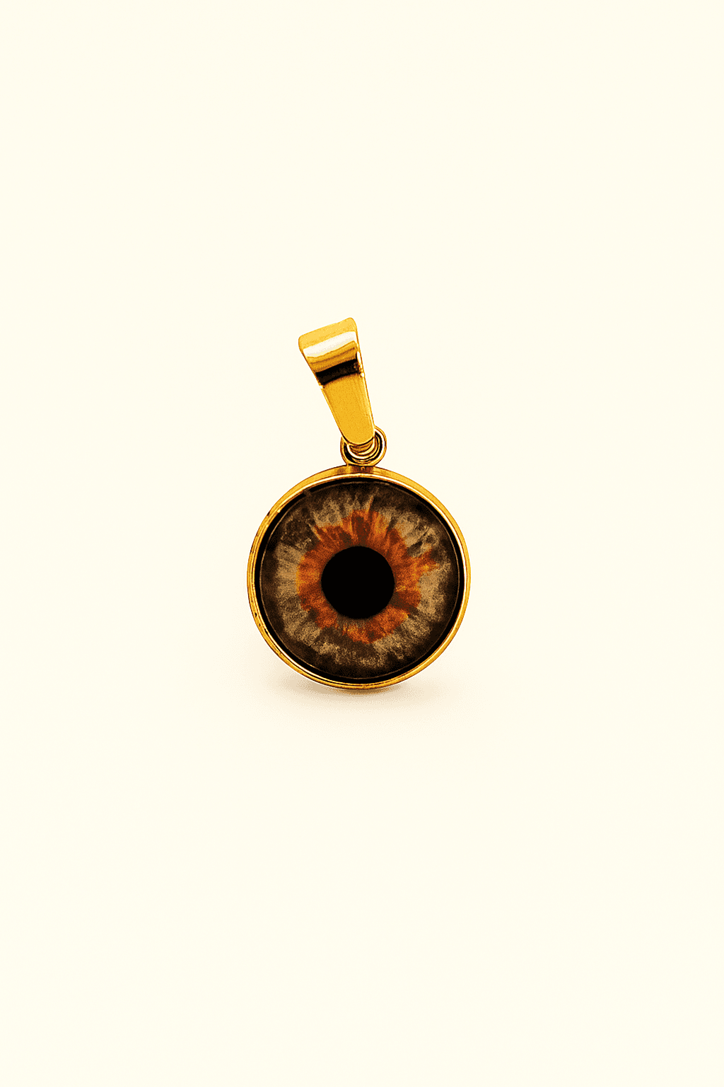 İris Gold Kaplama Çelik Kolye - Kişiye Özel 14MM