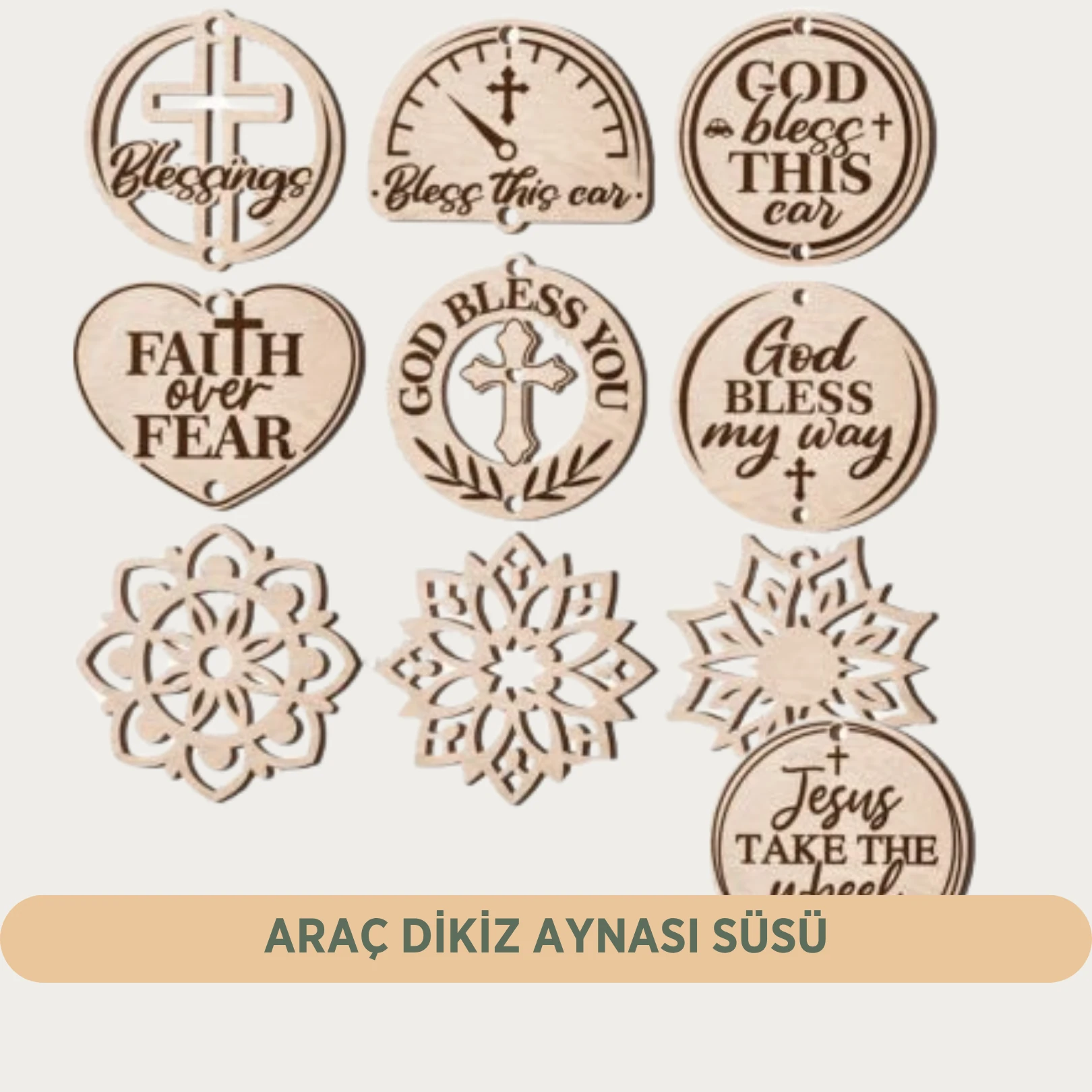 Hristiyanlık Temalı Araç Dikiz Aynası Süsü