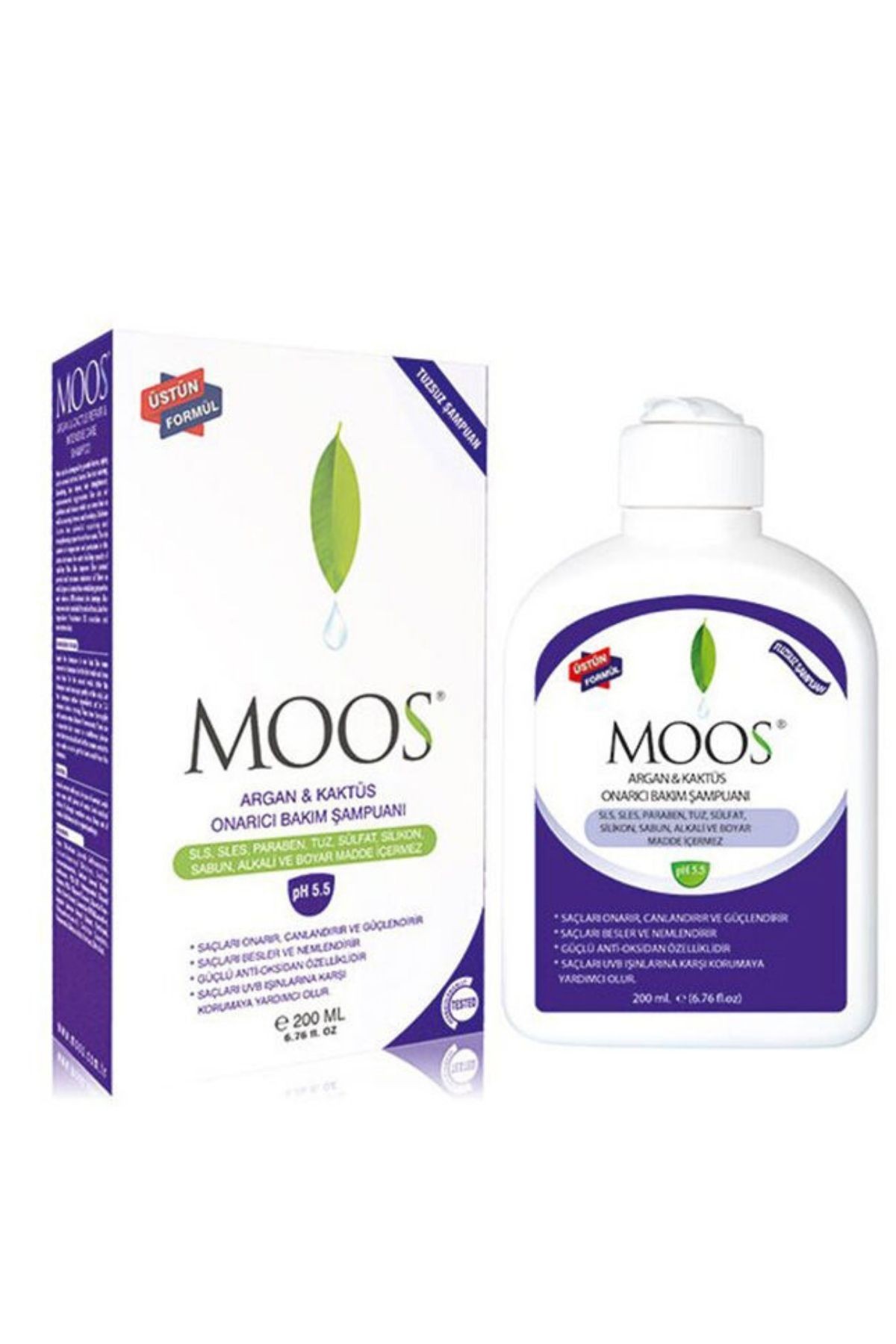 Moos Argan ve Kaktüs Onarıcı Bakım Şampuanı 200 ml