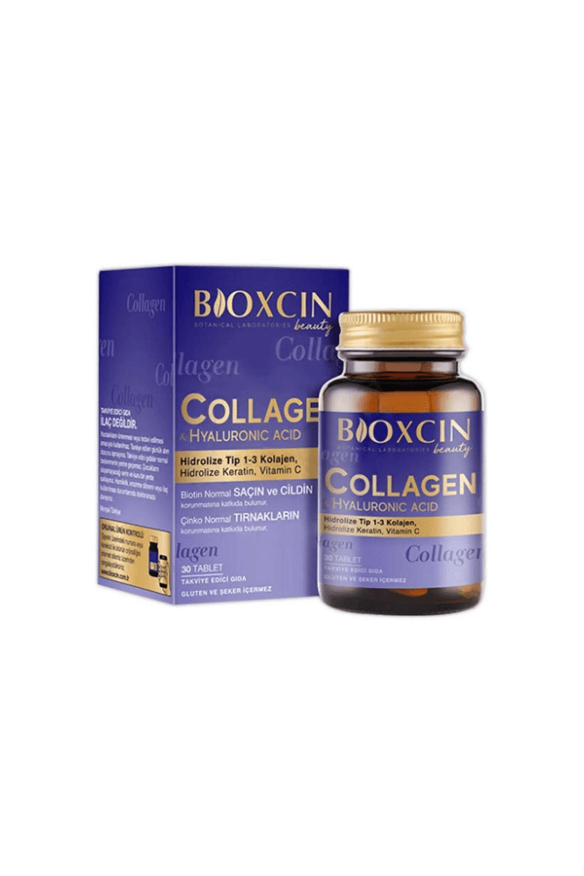 Bioxcin Beauty Collagen (Hyaluronıc Acıd Tip 1-3 Keratin, Vitamin C ) 30 Tablet
