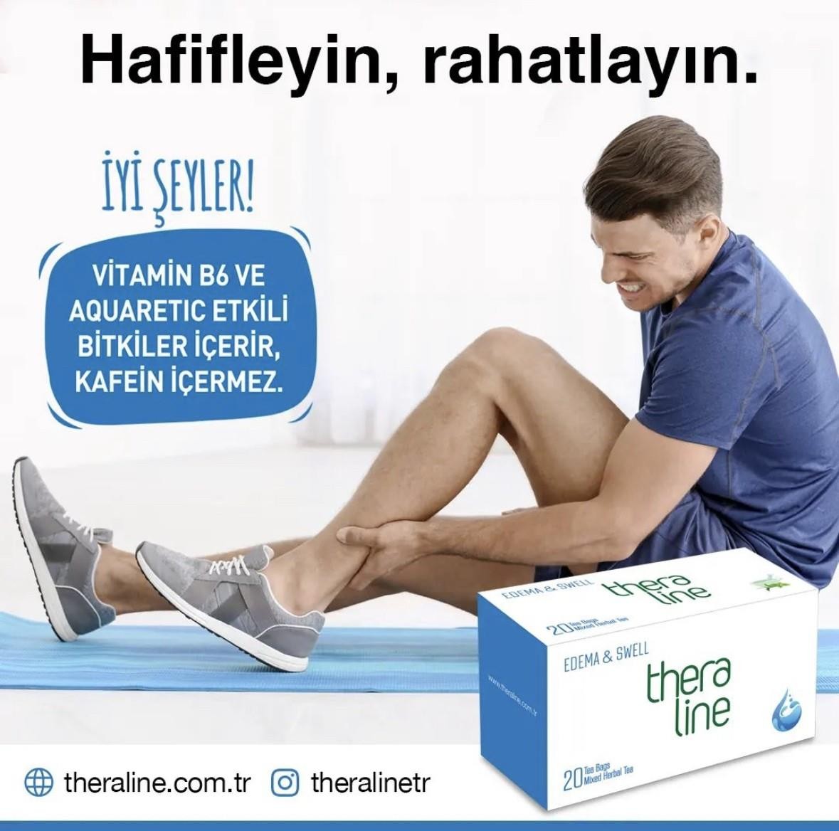 Theraline Edema & Swell (Hafifleyin Rahatlayın) Bitki Çayı Süzen Poşet 20 Adet