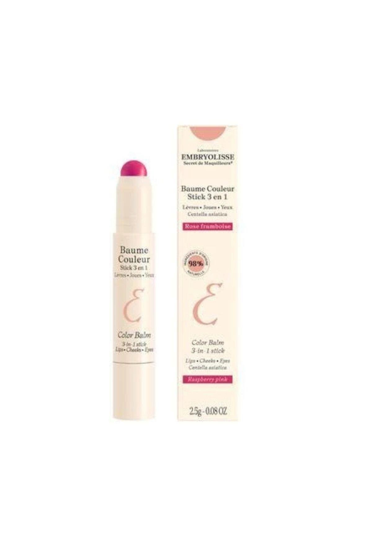Embryolisse Color Balm 3-In-1 Ahududu Pembesi (Allık Ve Far Olarak da Kullanılır) Dudak İçinStick