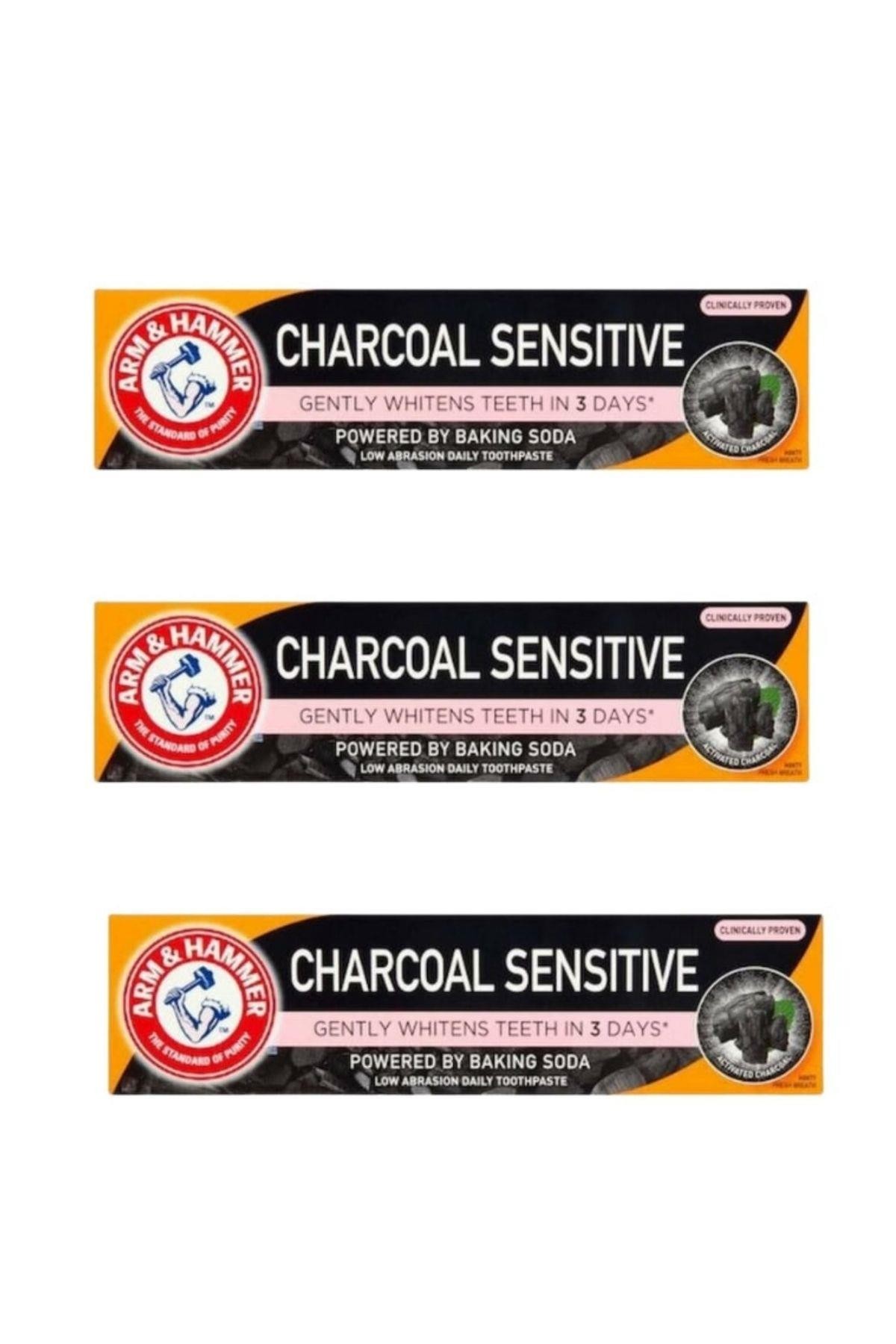 Arm Hammer Charcoal Sensitive (Hassas Dişler) Aktif Kömürlü Diş Macunu 75 ml x3