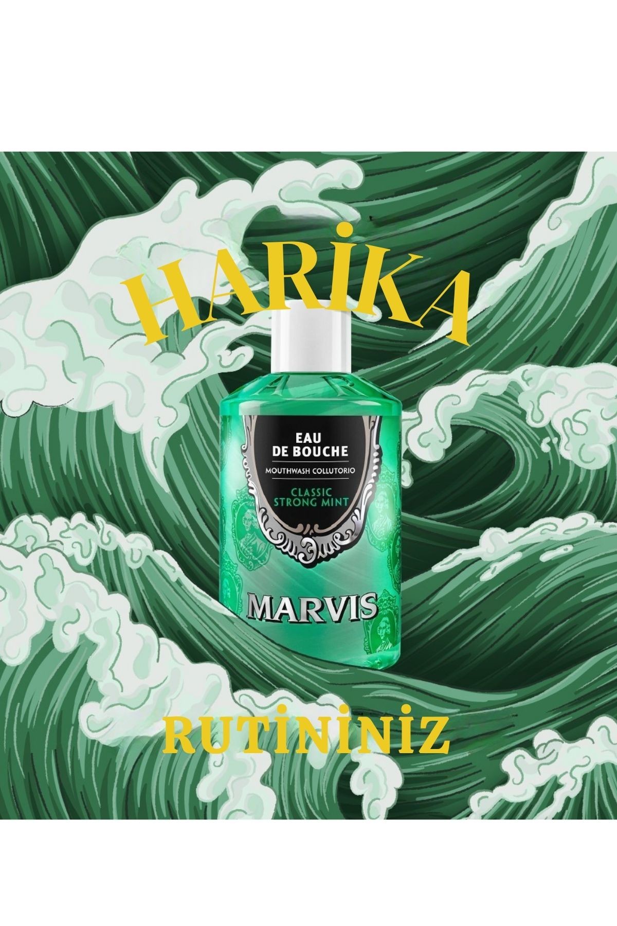 Marvis Classic Strong Mint Ağız Bakım Suyu – 400 ML