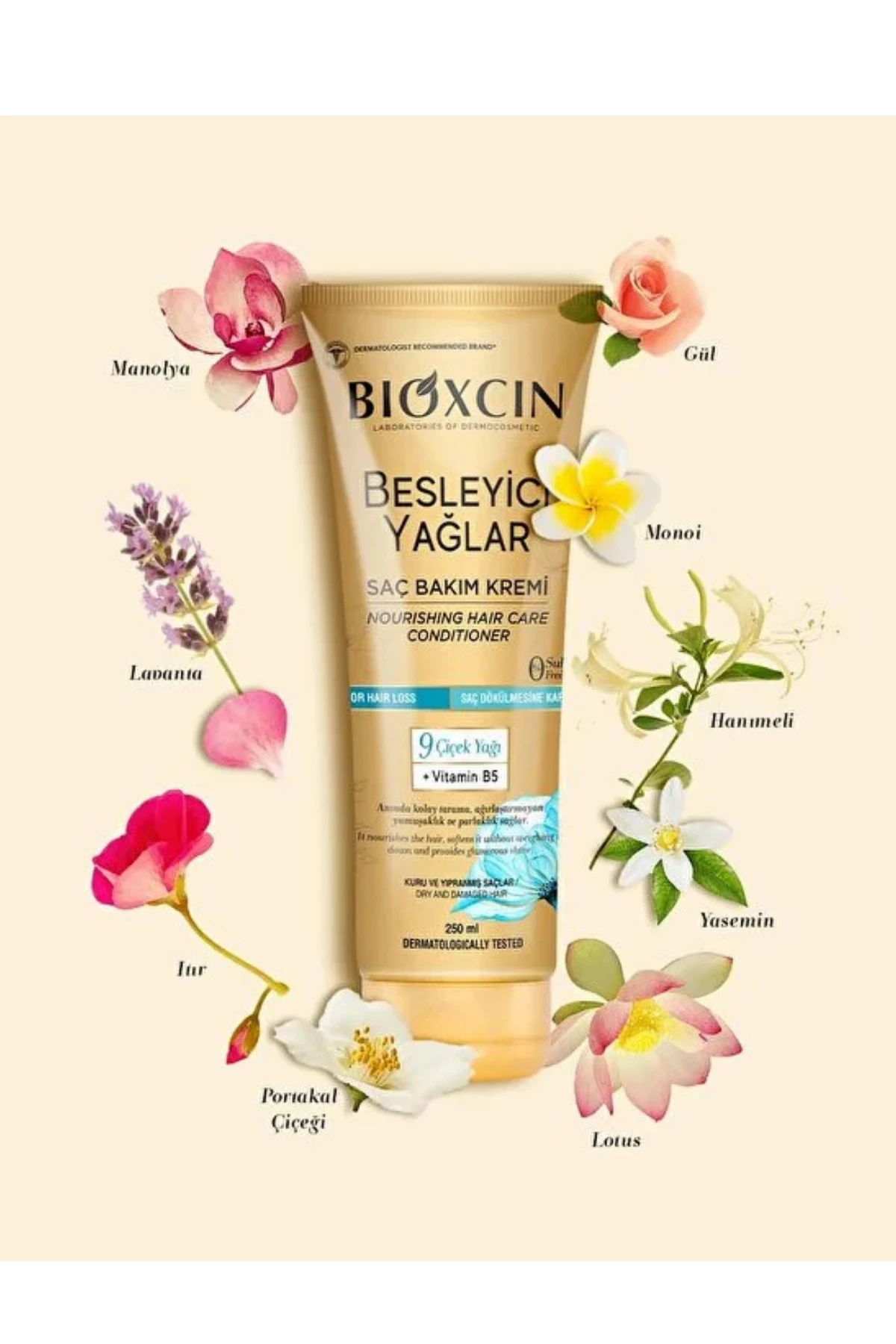 Bioxcin Besleyici Yağlar Saç Bakım Kremi (Kuru ve Yıpranmış Saçlar) 250 ml