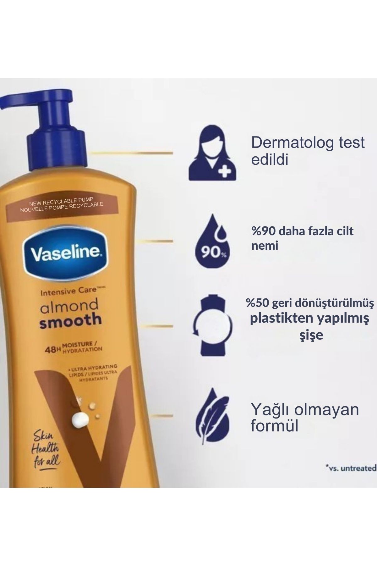 Vaseline Badem Pürüzsüz Losyon 600ml