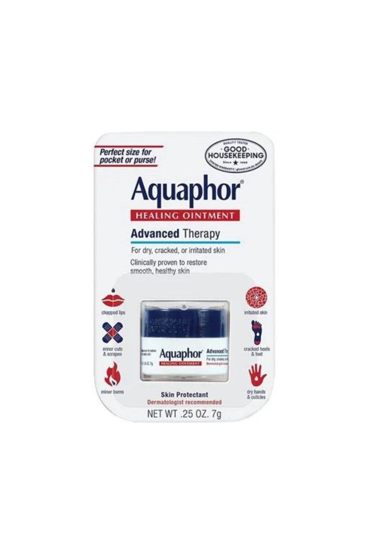 Aquaphor Çok Amaçlı (Koruyucu içermez, Kokusuz, Çatlakları, Sıyrıkları, Tahrişleri korur ve rahatlatır) Cilt Bakım Kremi 7GR
