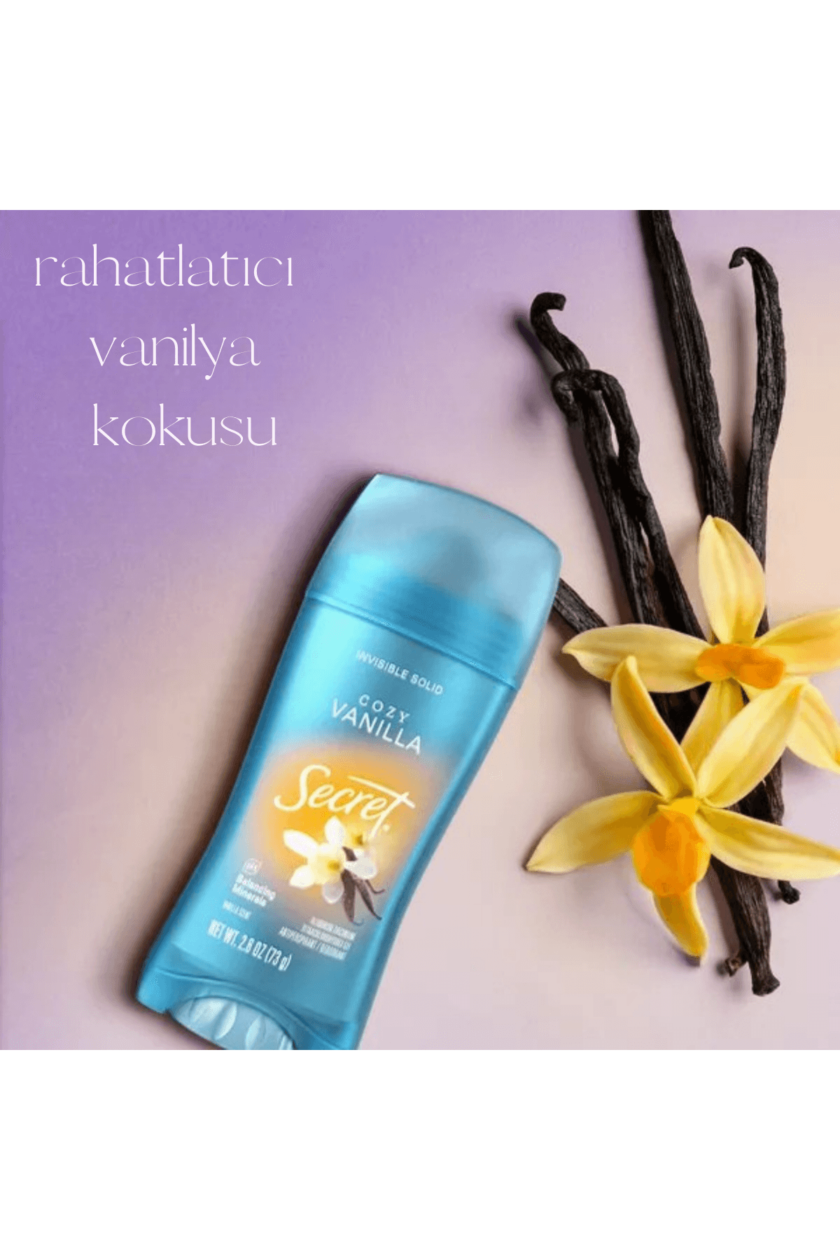 Secret Invisible Katı Deodorant (Vanilya Kokulu) 73gr