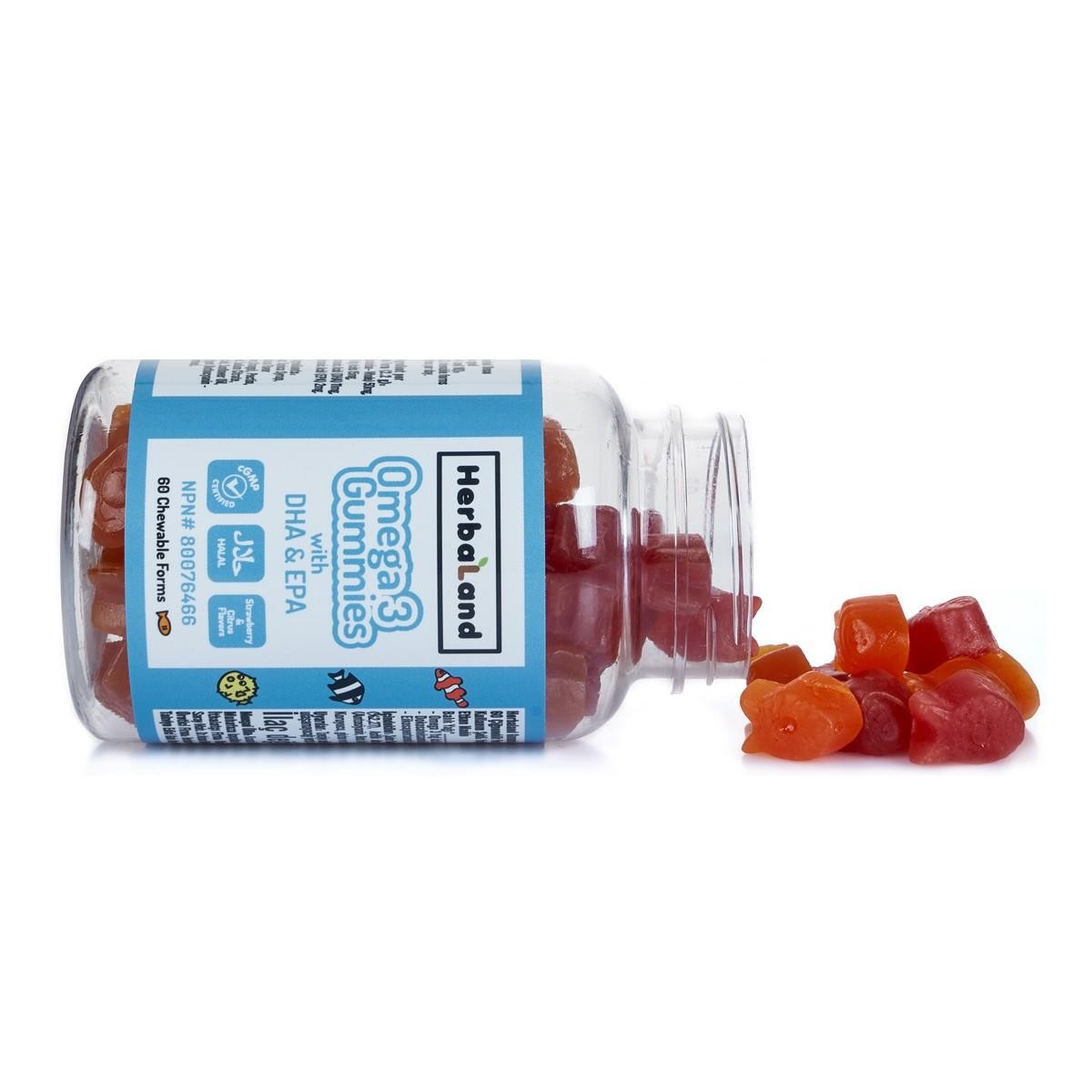 Herbaland Kids Omega 3 with DHA ve EPA (Çiğnenebilir Form) 60 Adet
