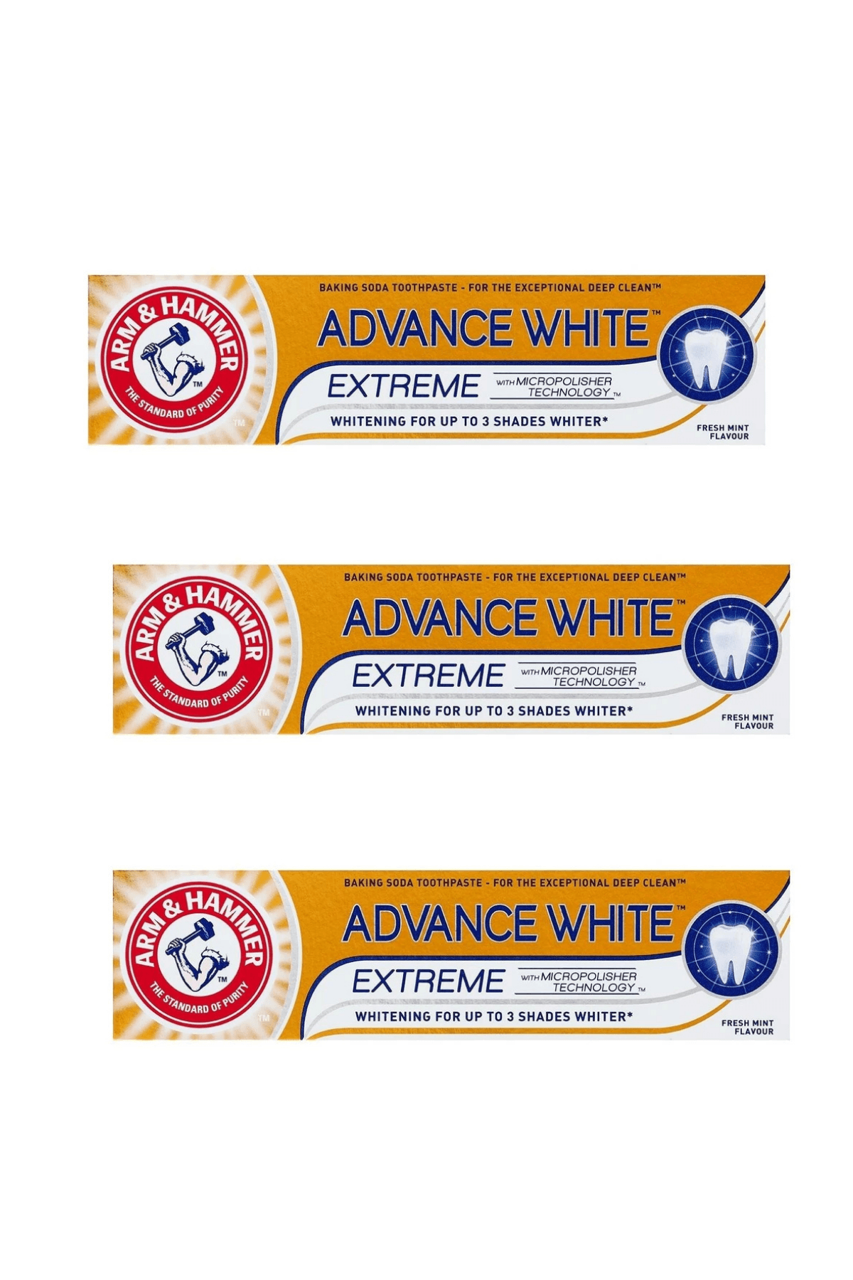 Arm & Hammer Advance White Extreme (3 Tona Kadar Beyazlatıcı) Diş Macunu 75ml x 3 Adet