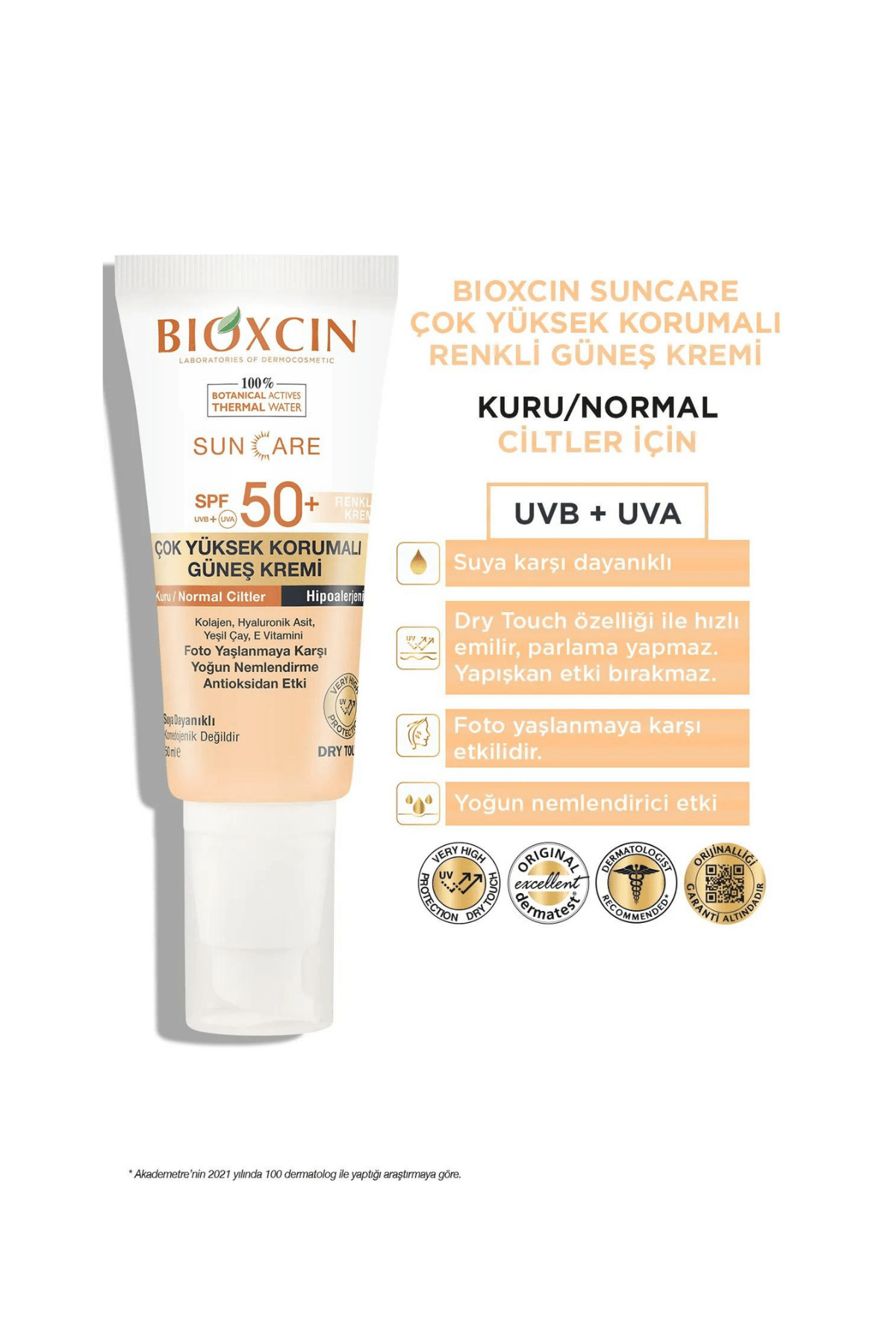 Bioxcin Sun Care Çok Yüksek Korumalı Kuru Ciltler İçin (Spf 50+) Güneş Kremi 50 ml