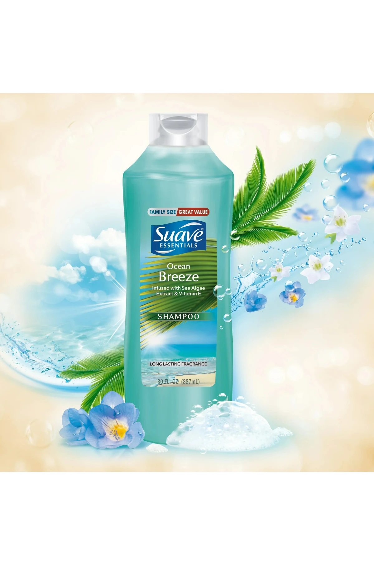 Suave Essentials Ocean Breeze (Okyanus Esintisi) Şampuan Family Size 887ml