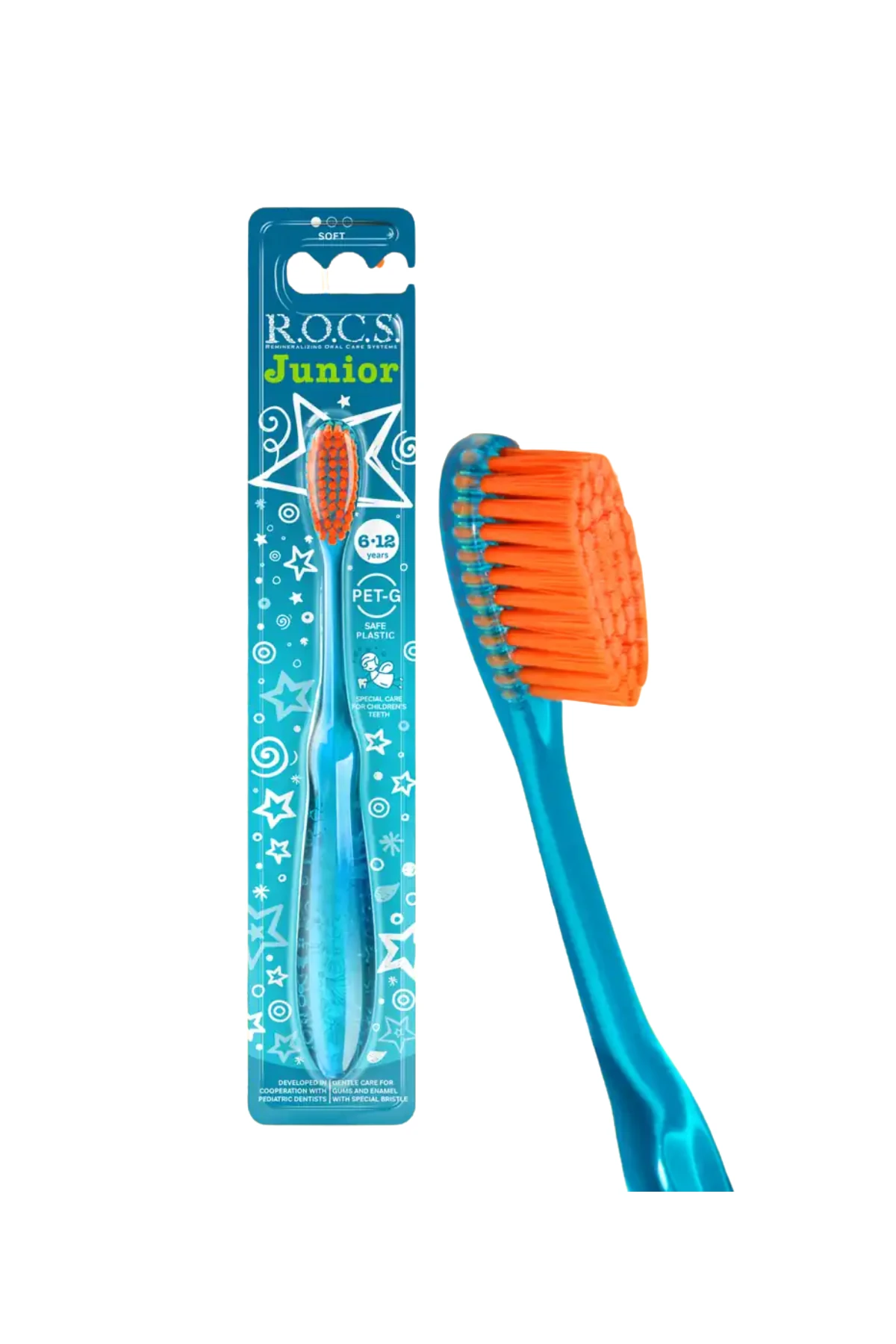 Rocs Junior 6-12 Yaş Çocuk Diş Fırçası - Yumuşak Mavi (1 Adet)