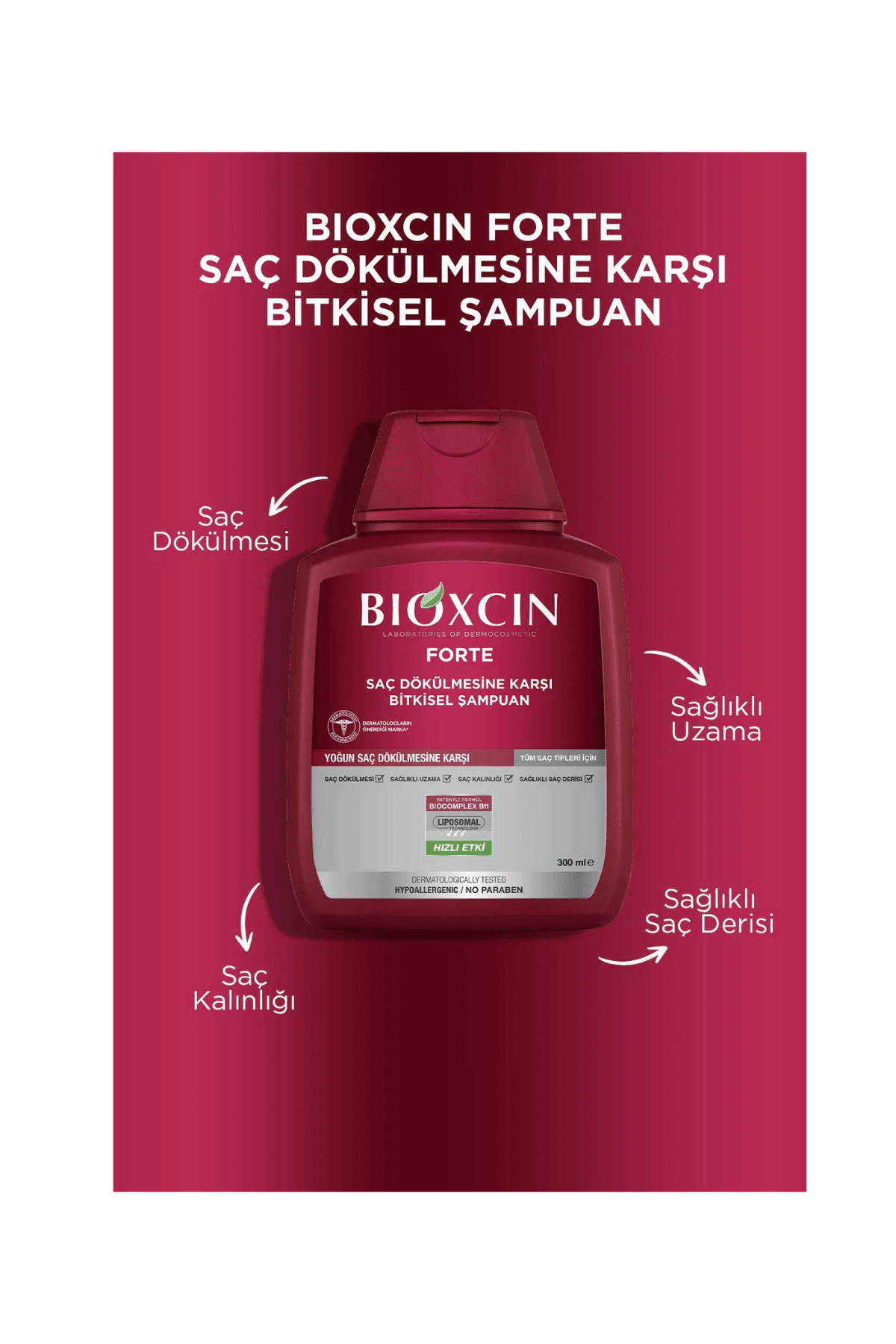 Bioxcin Forte Yoğun Saç Dökülmesine Karşı Bitkisel Şampuan 300ml 3 Al 2 Öde