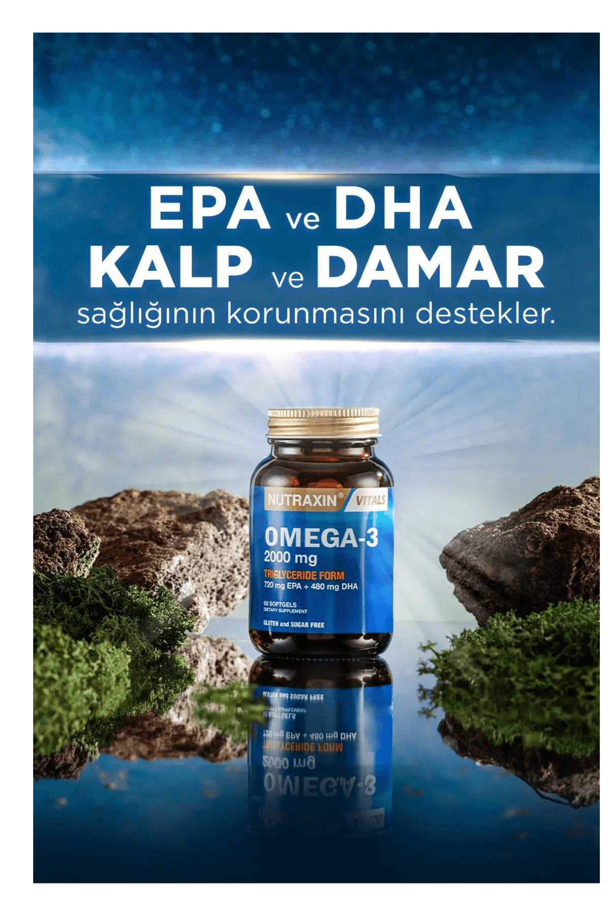 Nutraxin Omega 3 Balık Yağı 2000 mg 60 SoftGel