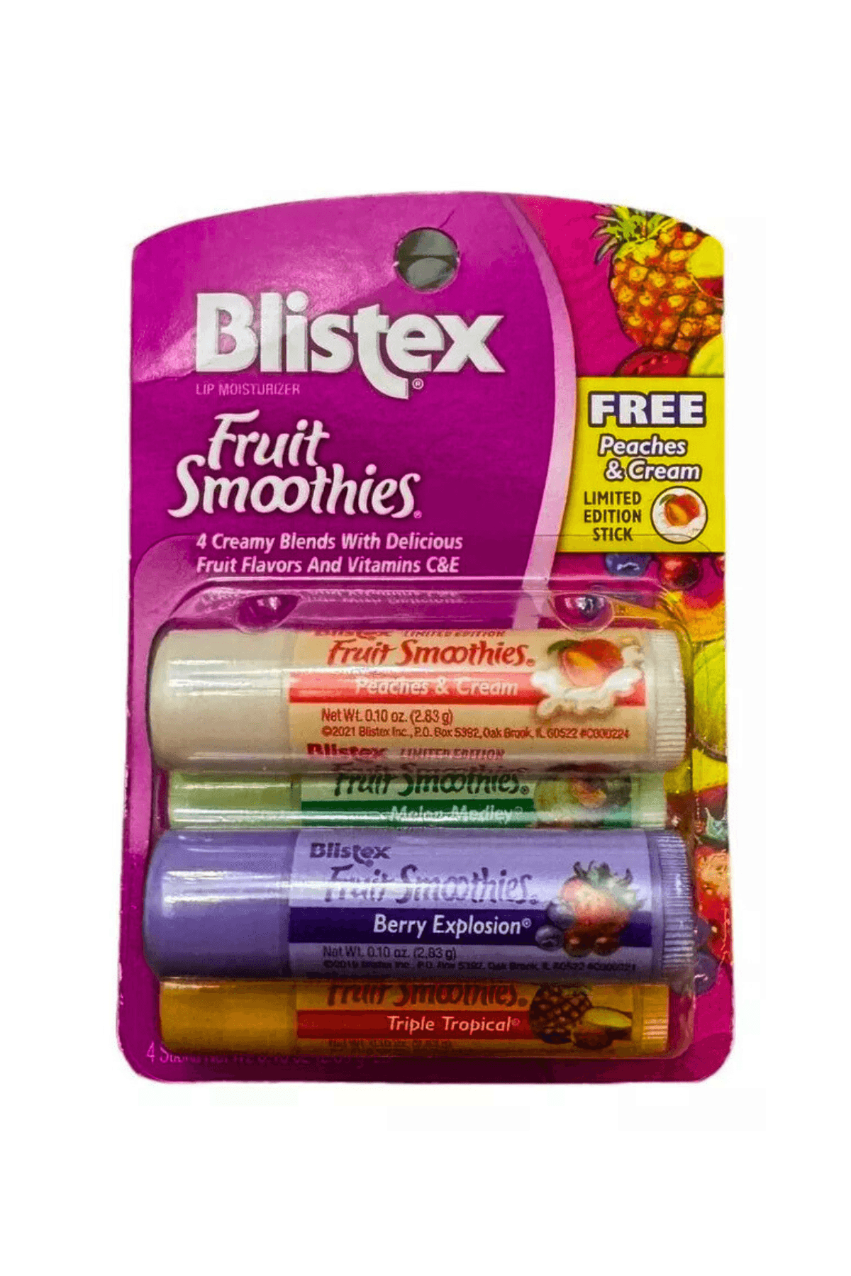 Blistex Fruit Smoothies Meyveli Dudak Balmı 4 Adet 2.83 gr