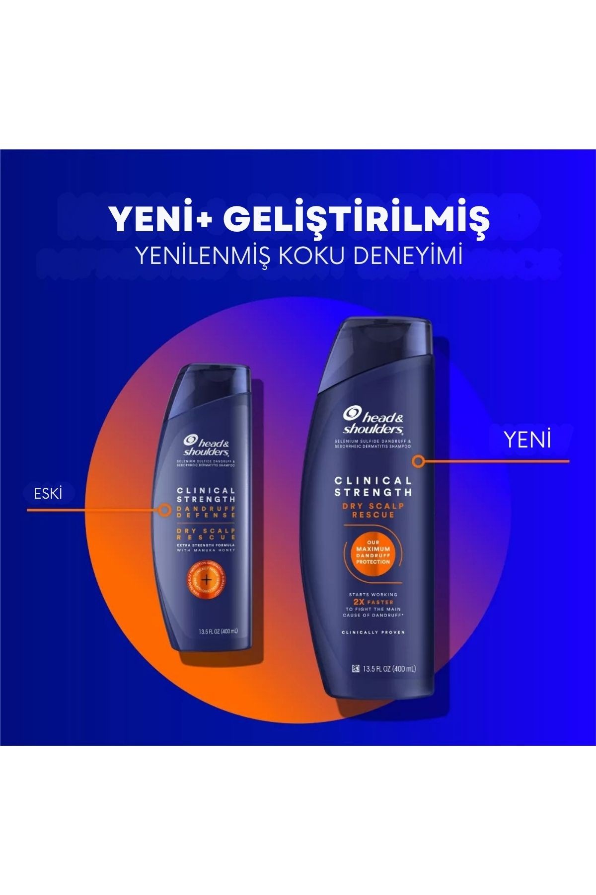 Head & Shoulders Clınıcal Strenght Dry Scalp Rescue (Kuru Saç Derisi, Kepek) Şampuanı 13.5 Oz 400ml
