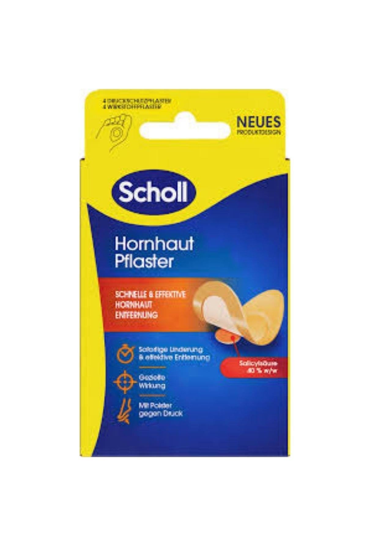 SCHOLL (Salisilik Asit ile Ağrıyı hafifletir ve nasırları giderir) Nasır Giderici Plaster 4'lü