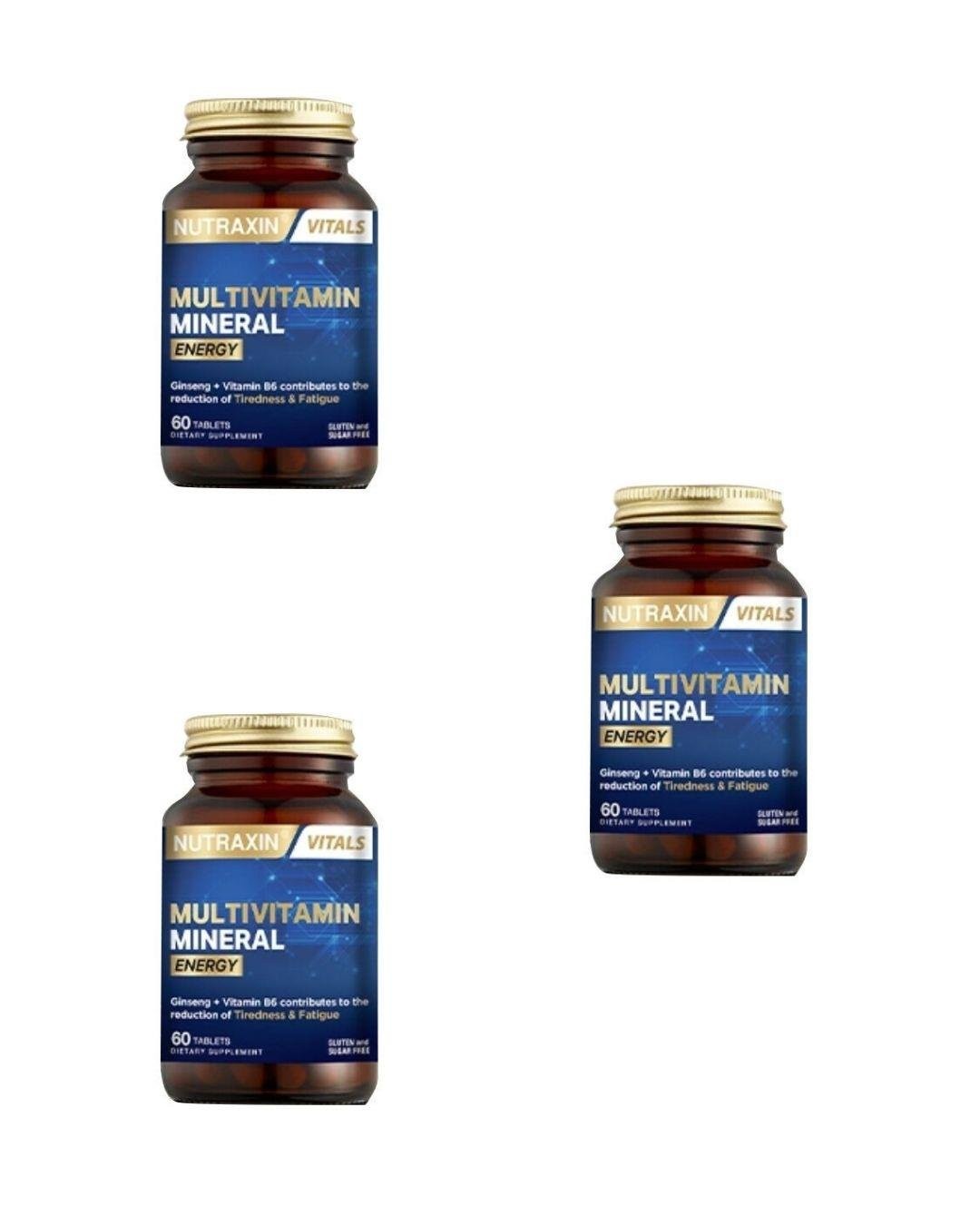 Nutraxin Multivitamin Mineral İçeren Takviye Edici Gıda 60 Tablet x 3 Adet