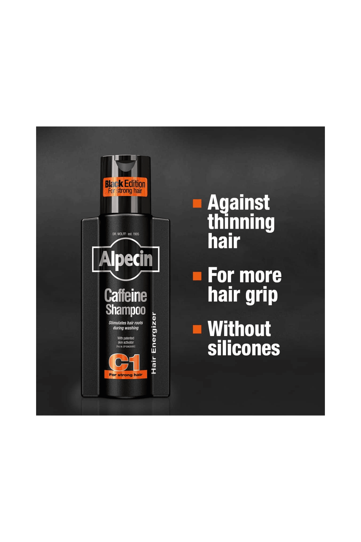 Alpecin Coffein C1 Black Edition (Saç Köklerini Güçlendirir ve Daha Sağlıklı Uzamayı Destekler) Şampuan 250ml
