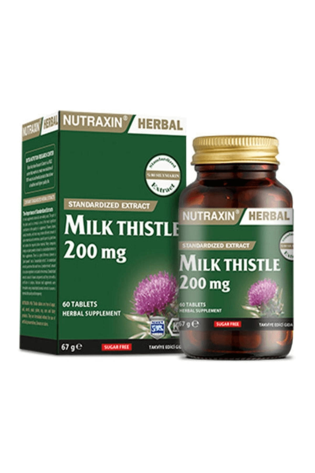 Nutraxin Herbal Milk Thistle 200mg 60 Kapsül