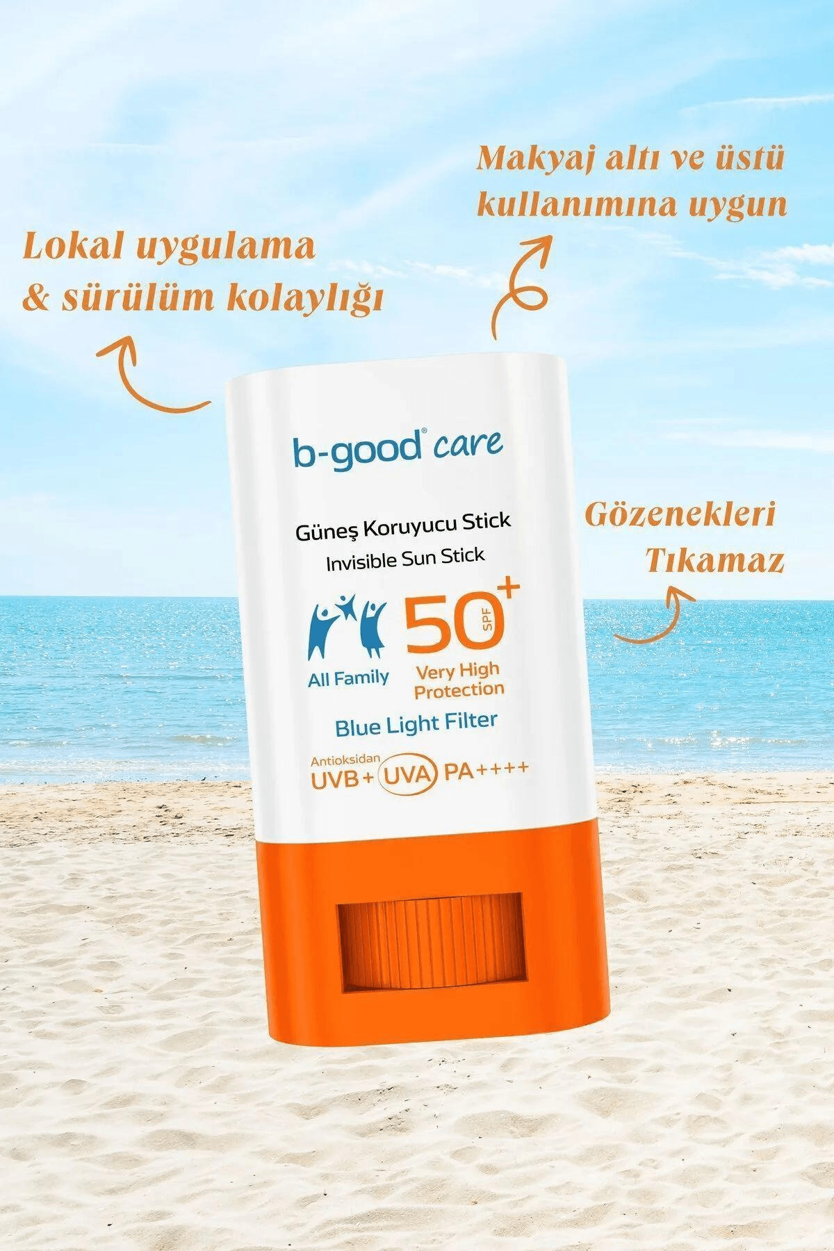 b-good b-sun Spf50+ Tüm Aile için Güneş Koruyucu Stick 12 ml