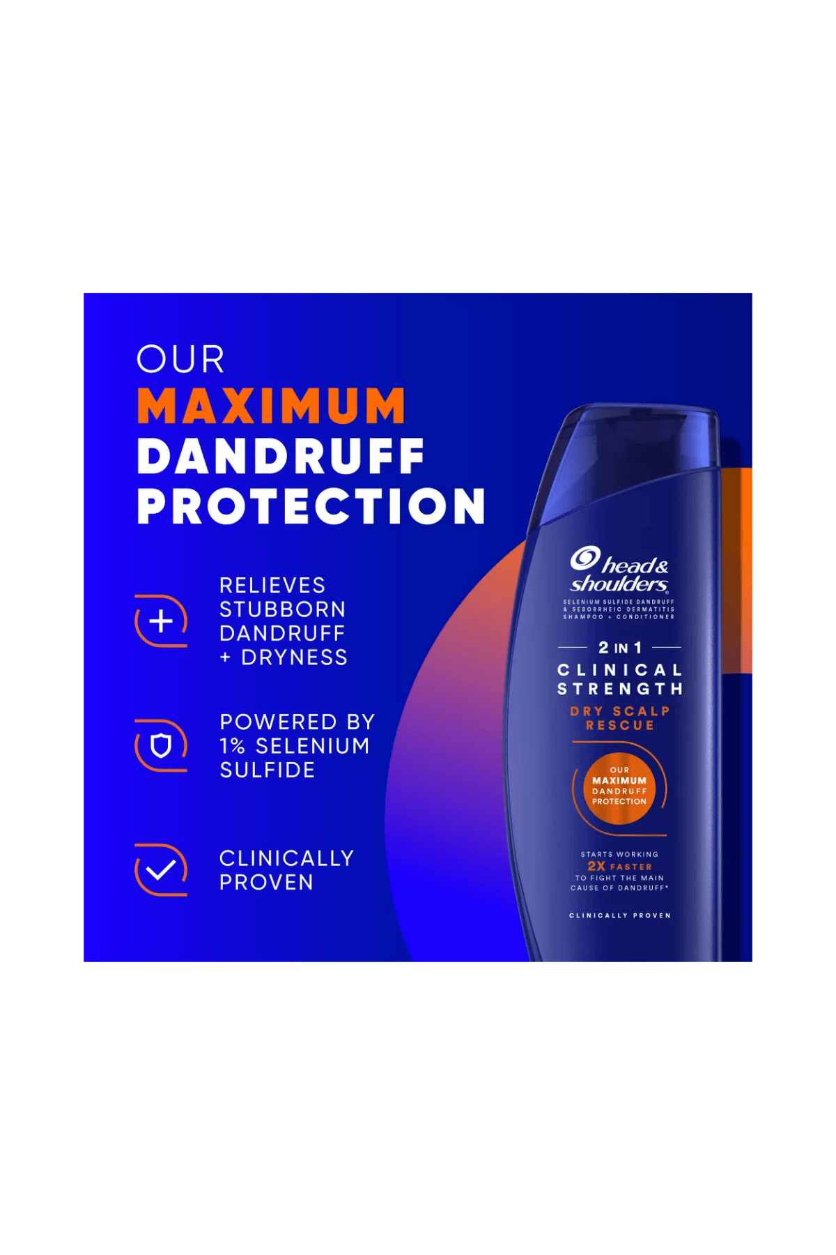 Head & Shoulders 2 ın 1 Clınıcal Strength Dry Scalp Rescue (Kuru Saç Derisi, İnatçı Kepek) 13.5 Oz 400ml
