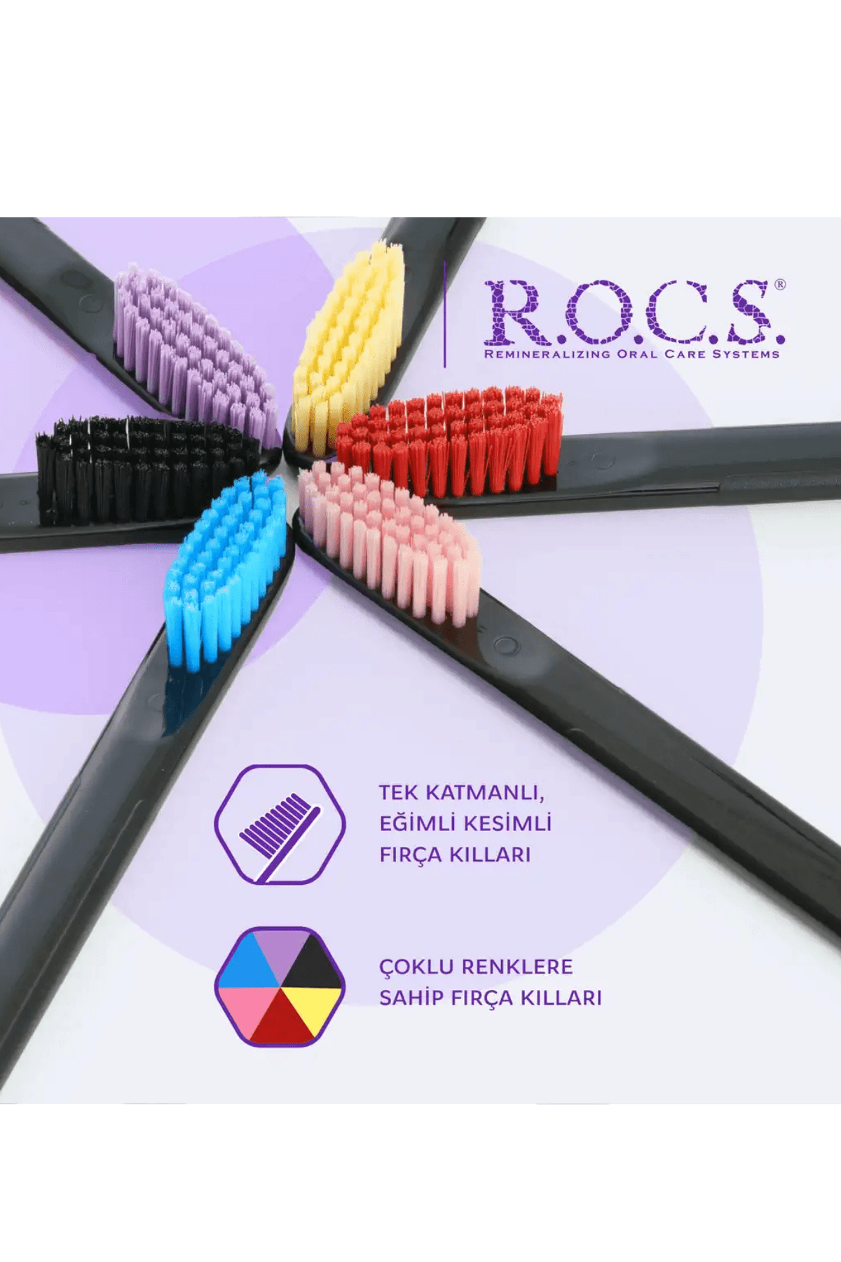 Rocs Black Edition Özel Kıl Dokulu Diş Fırçası - Orta Sert Pembe (1 Adet)