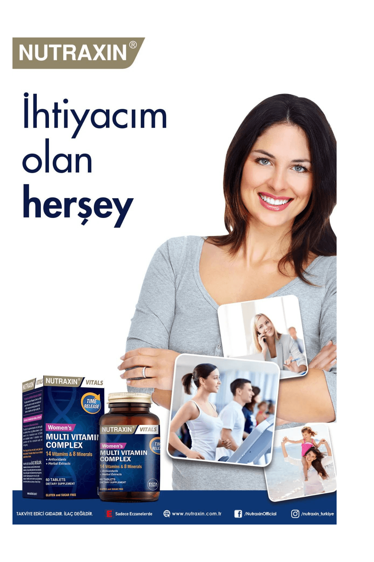 Nutraxin Womens (Kadın) Multi Vitamin Complex 60 Tablet