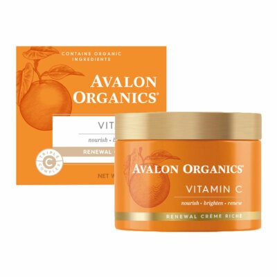 Avalon Organics Yüz Kremi C Vitaminli (Hipoalerjenik, Doğal Kökenli) Zengin Yenileme Kremi 1.7 oz 48gr