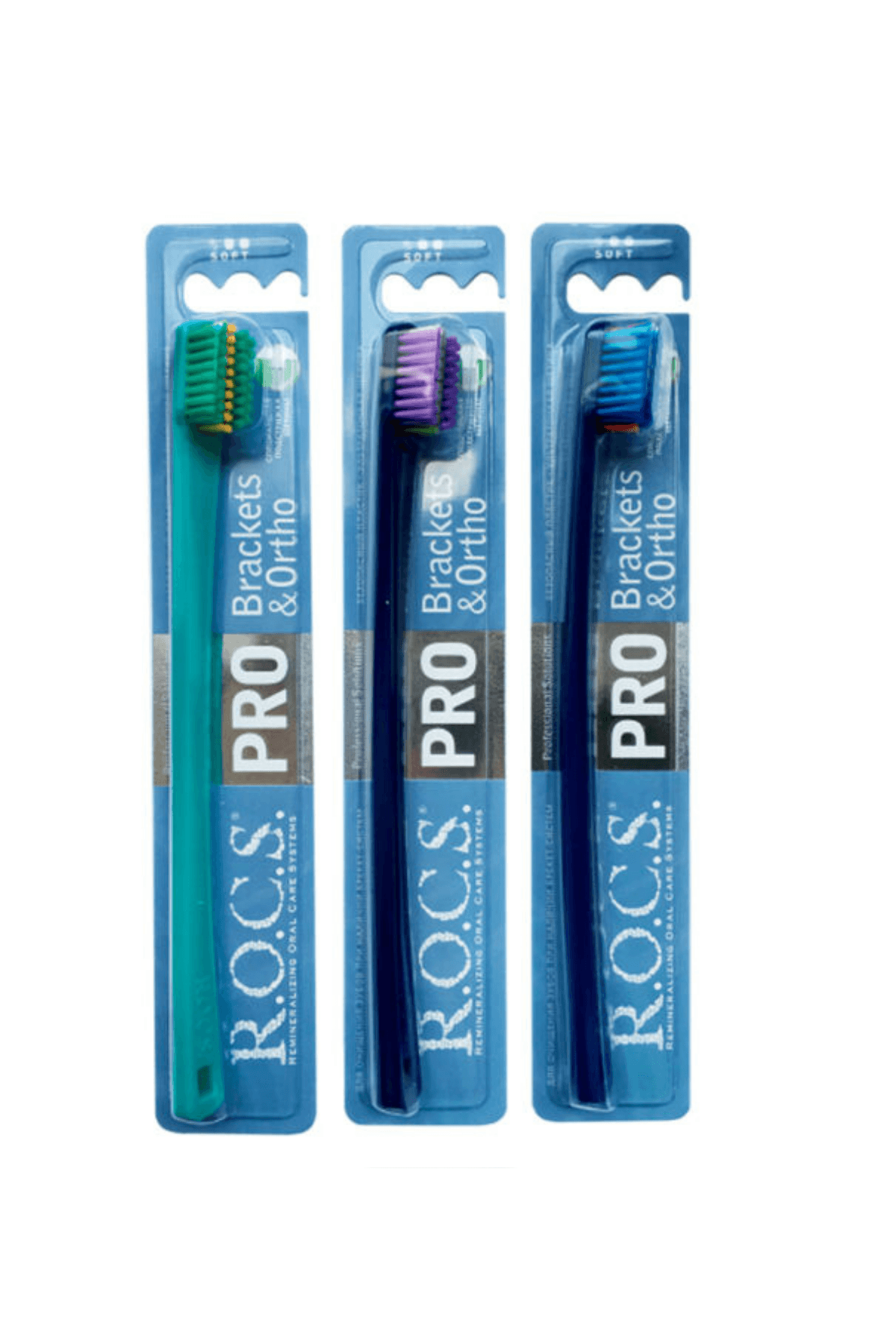 ROCS Pro Brackets and Ortho Soft Diş Fırçası 1 Adet (Yeşil Saplı)