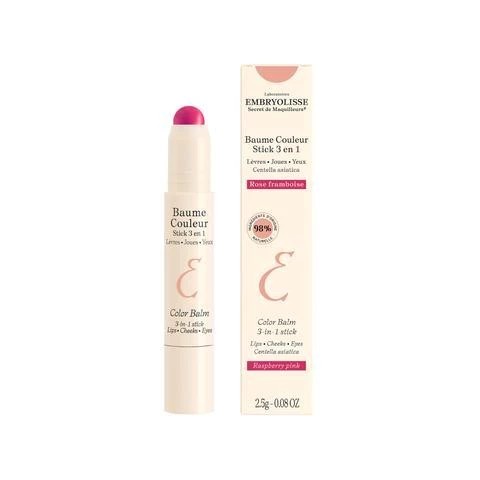 Embryolisse - Color Balm 3'ü 1 Arada Çubuk Ahududu Pembesi 2,5 Gr