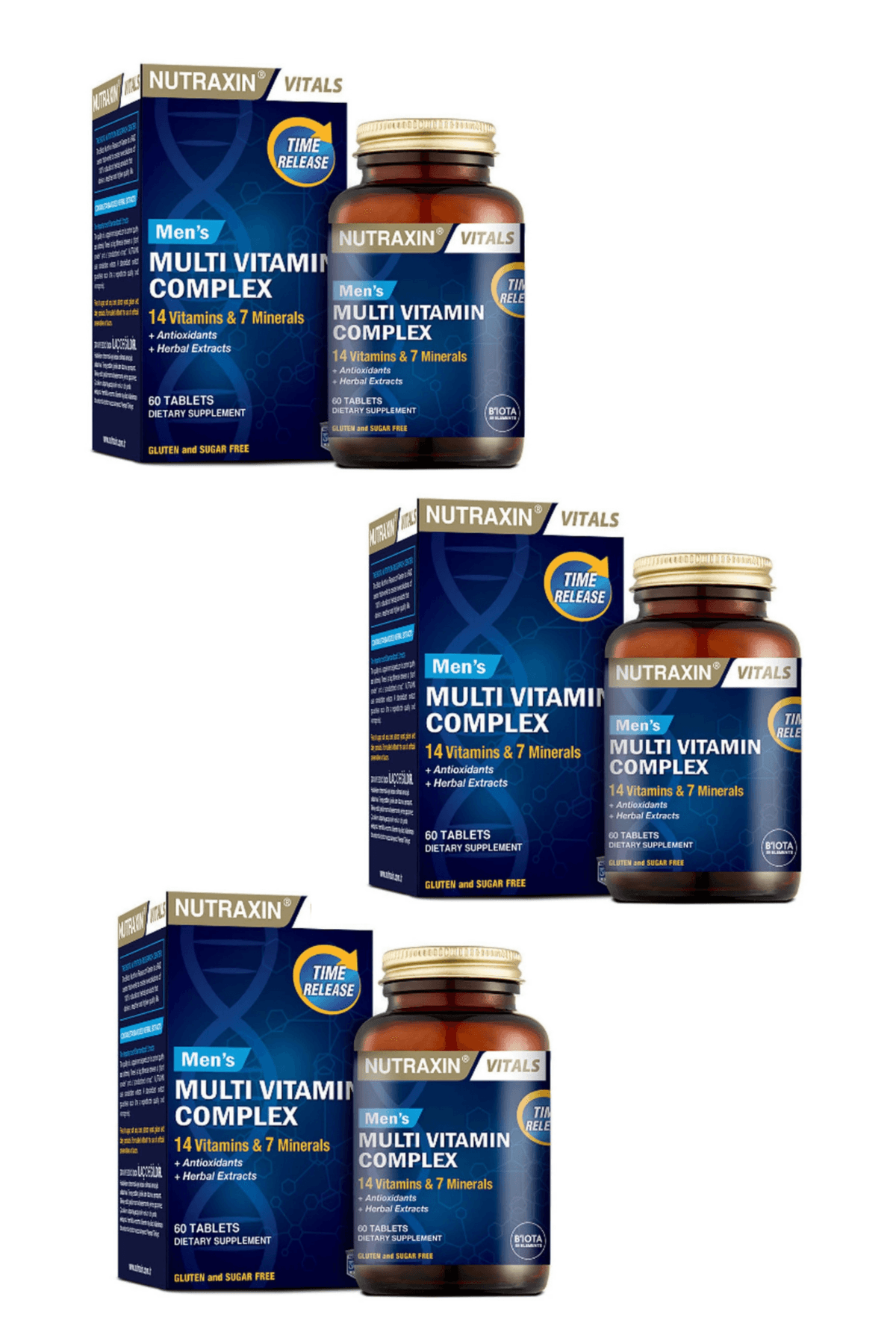 Nutraxin Mens (Erkek) Multi Vitamin Complex 60 Tablet