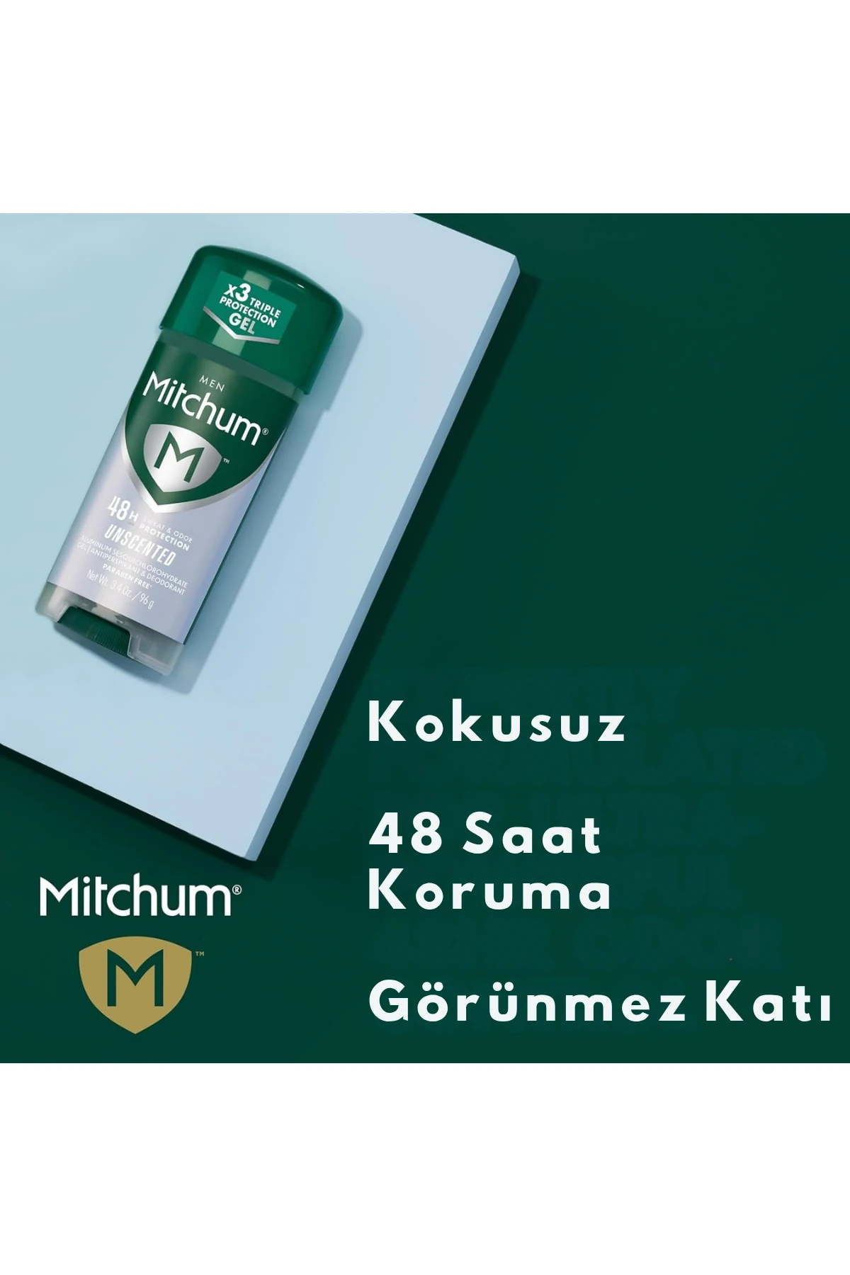 Mitchum Advanced Control Unscented Gel Perspirant Deodorant 96gr