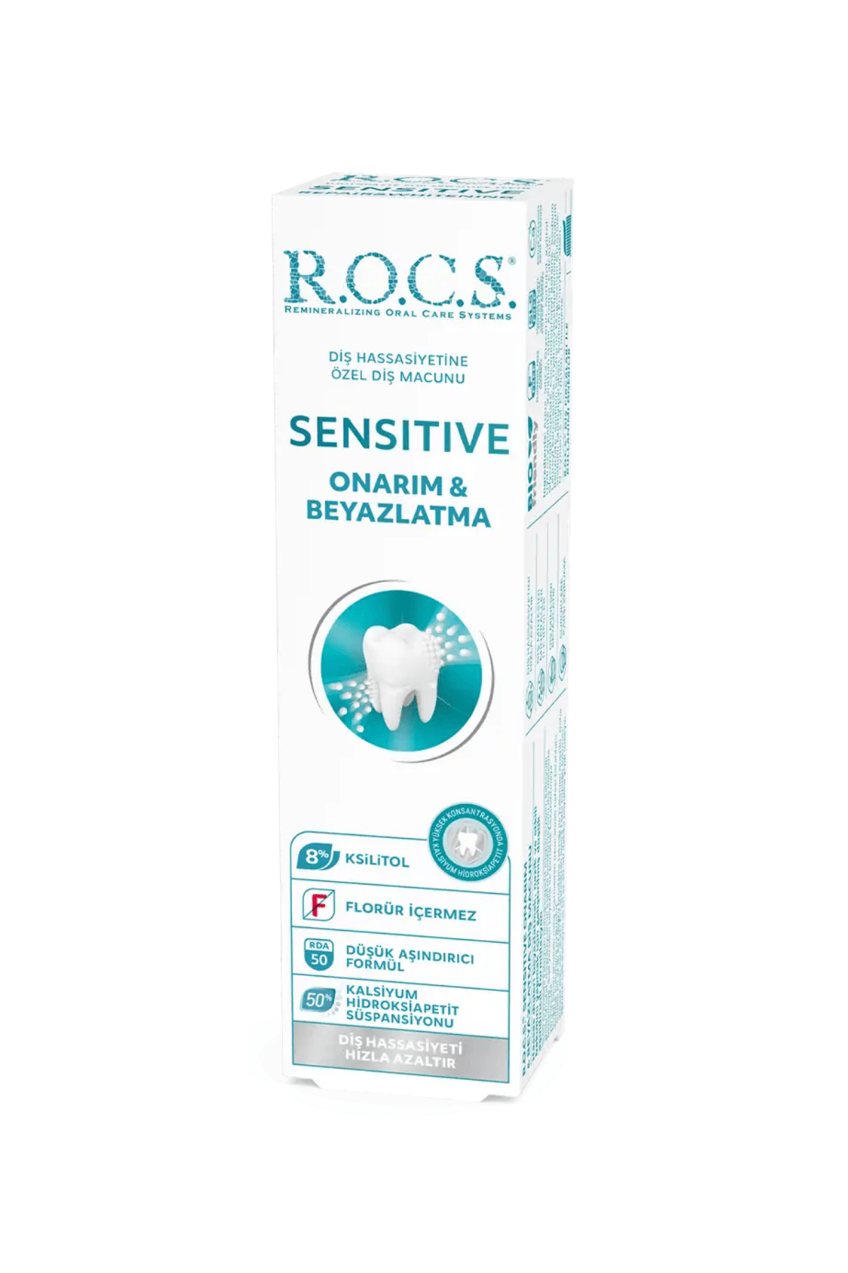 Rocs Sensitive Repair Whitening Diş Macunu Onarım & Beyazlatma (Florürsüz) 75ml